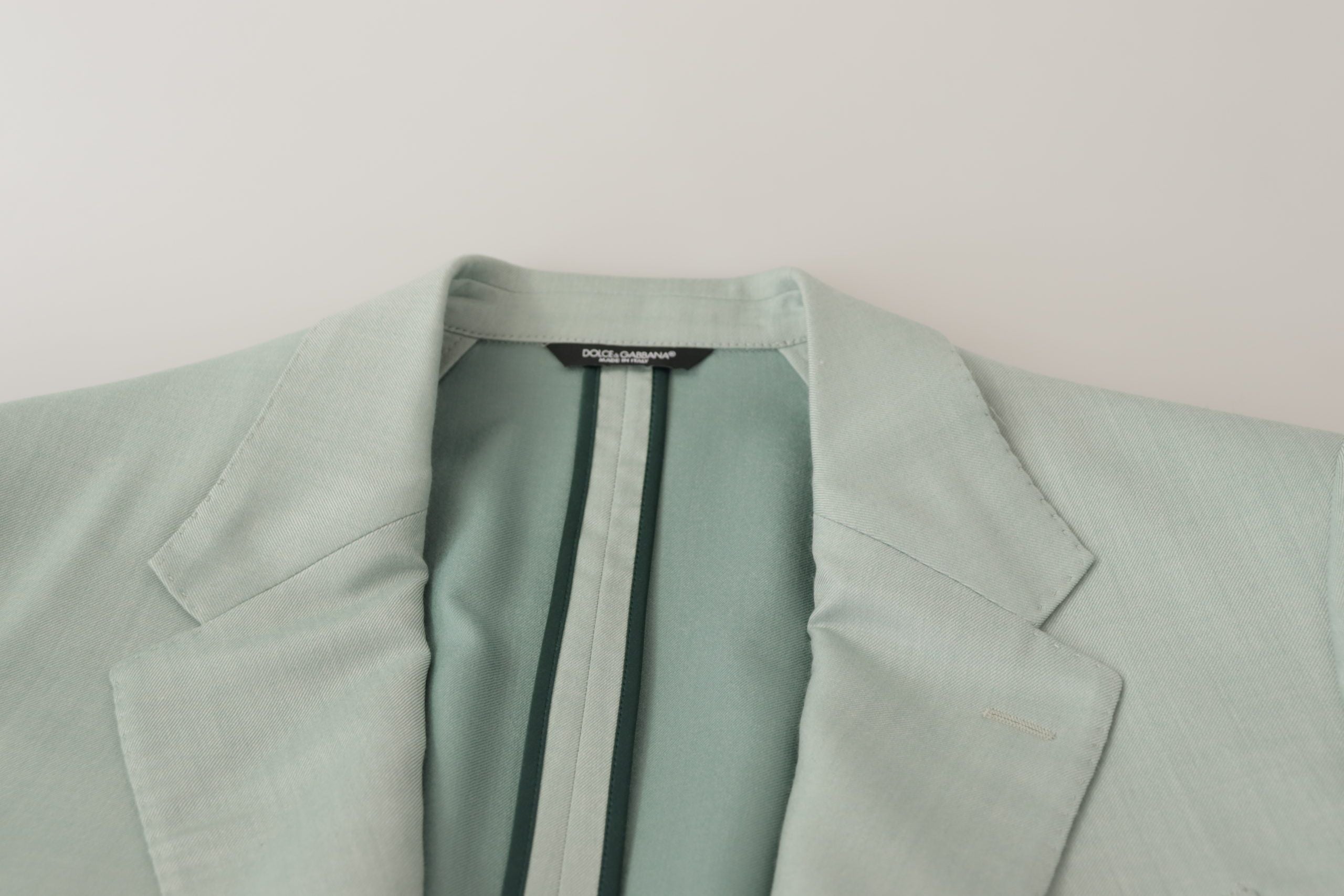 Dolce &amp; Gabbana Elegant Mint Green Silk-Cashmere Blazer