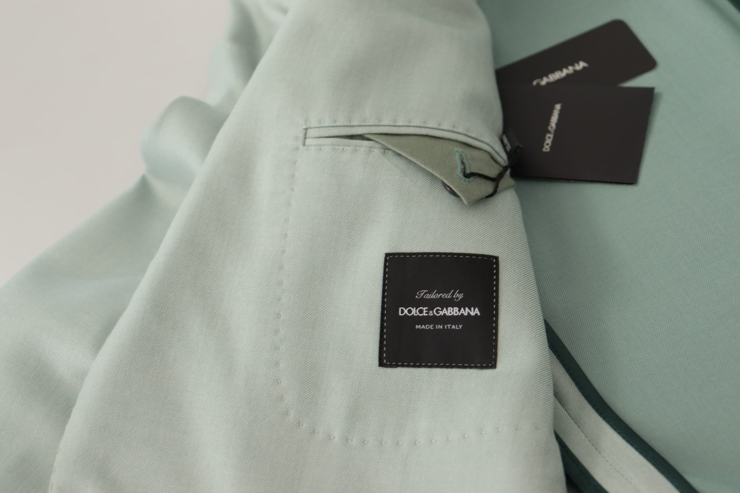 Dolce &amp; Gabbana Elegant Mint Green Silk-Cashmere Blazer