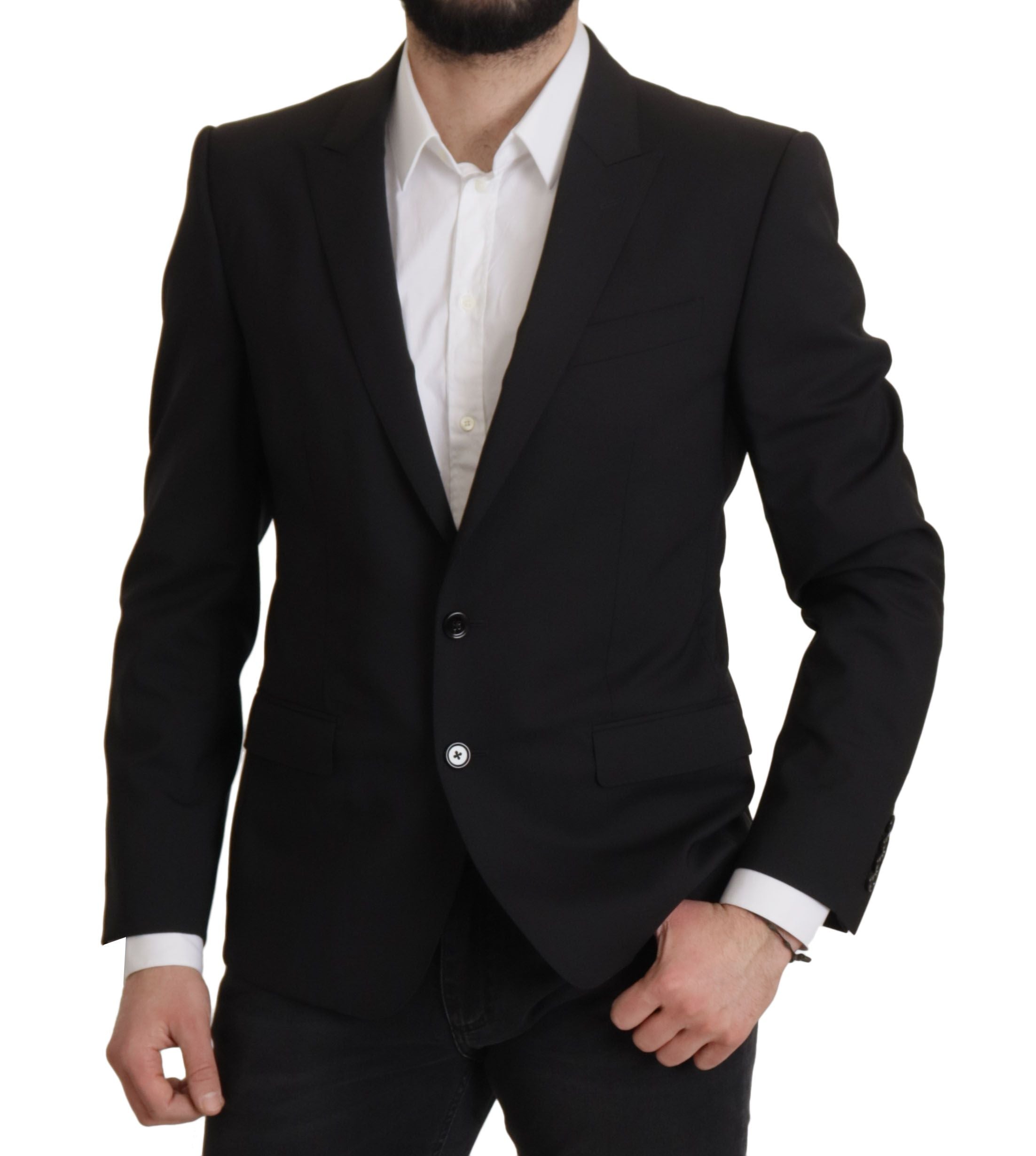 Dolce &amp; Gabbana Elegant Slim Fit Black Blazer Jacket