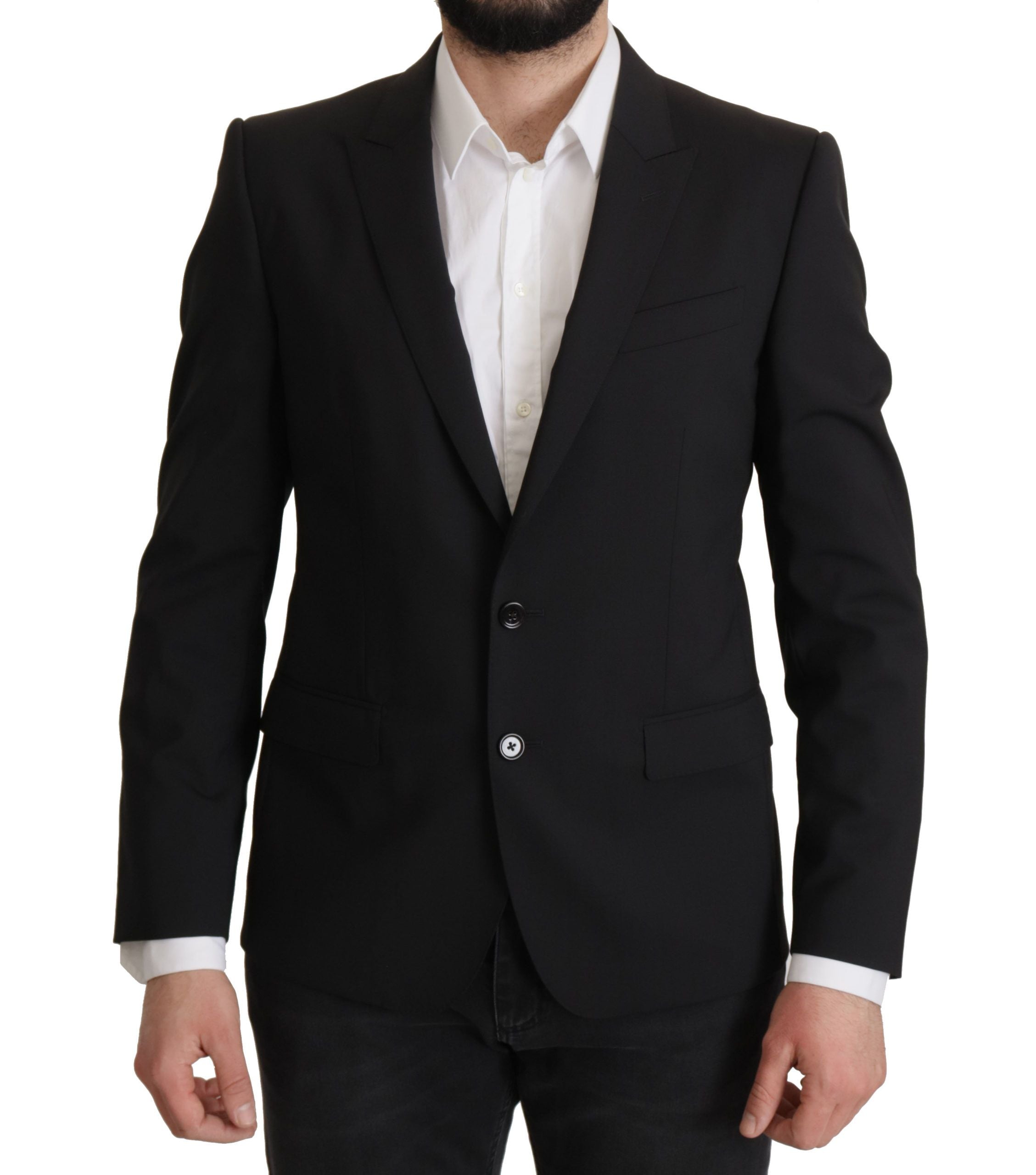 Dolce &amp; Gabbana Elegant Slim Fit Black Blazer Jacket