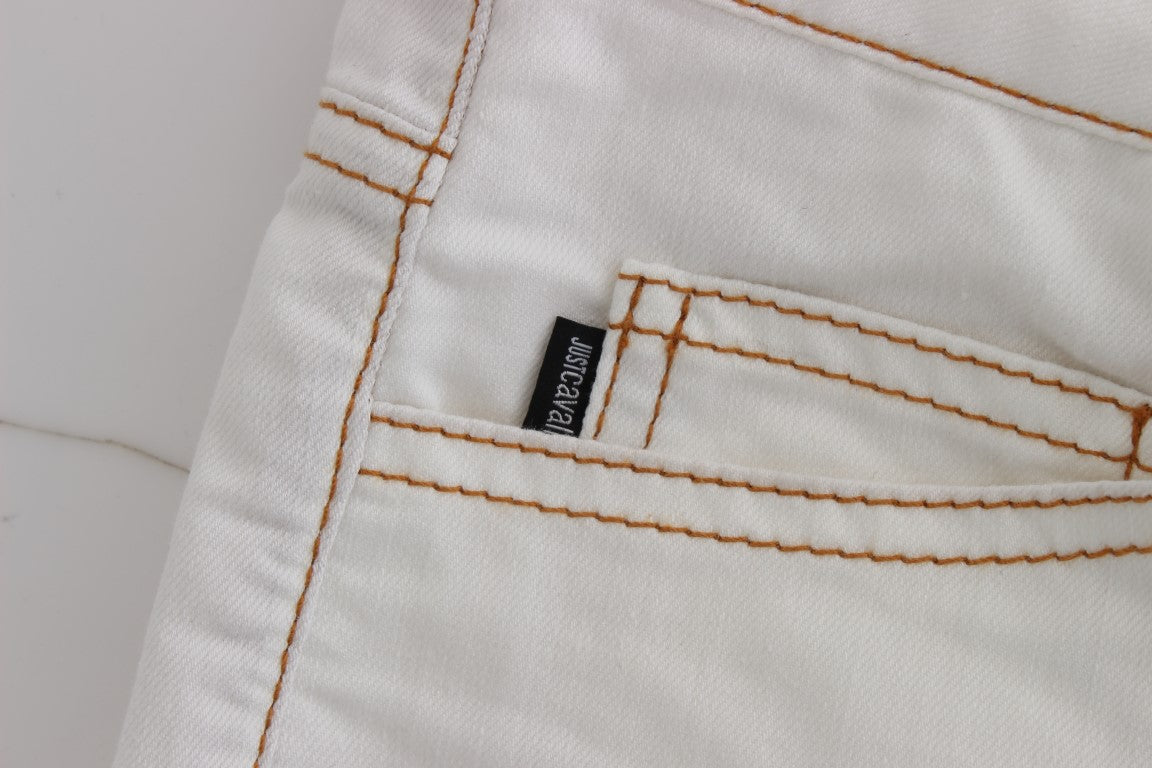 Τζιν Cavalli Chic White Slim Fit