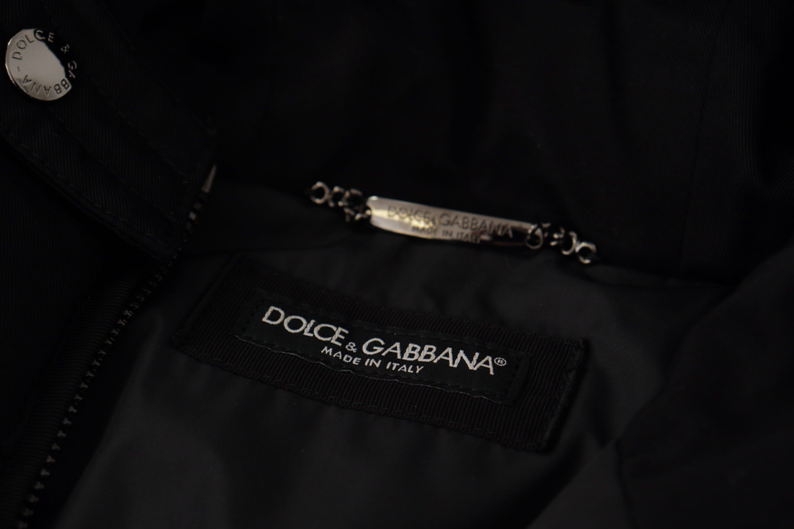 Dolce &amp; Gabbana Κομψό χειμερινό μπουφάν Parka με μαύρη κουκούλα