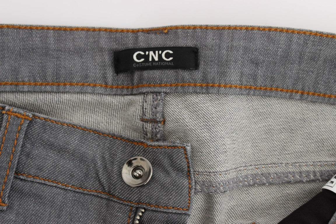 Costume National Elegant Gray Regular Fit Jeans