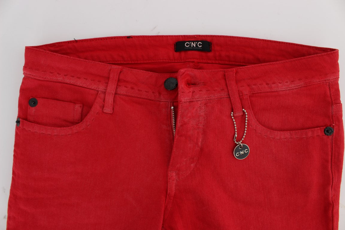 Στολή National Chic Red Slim Fit Τζιν