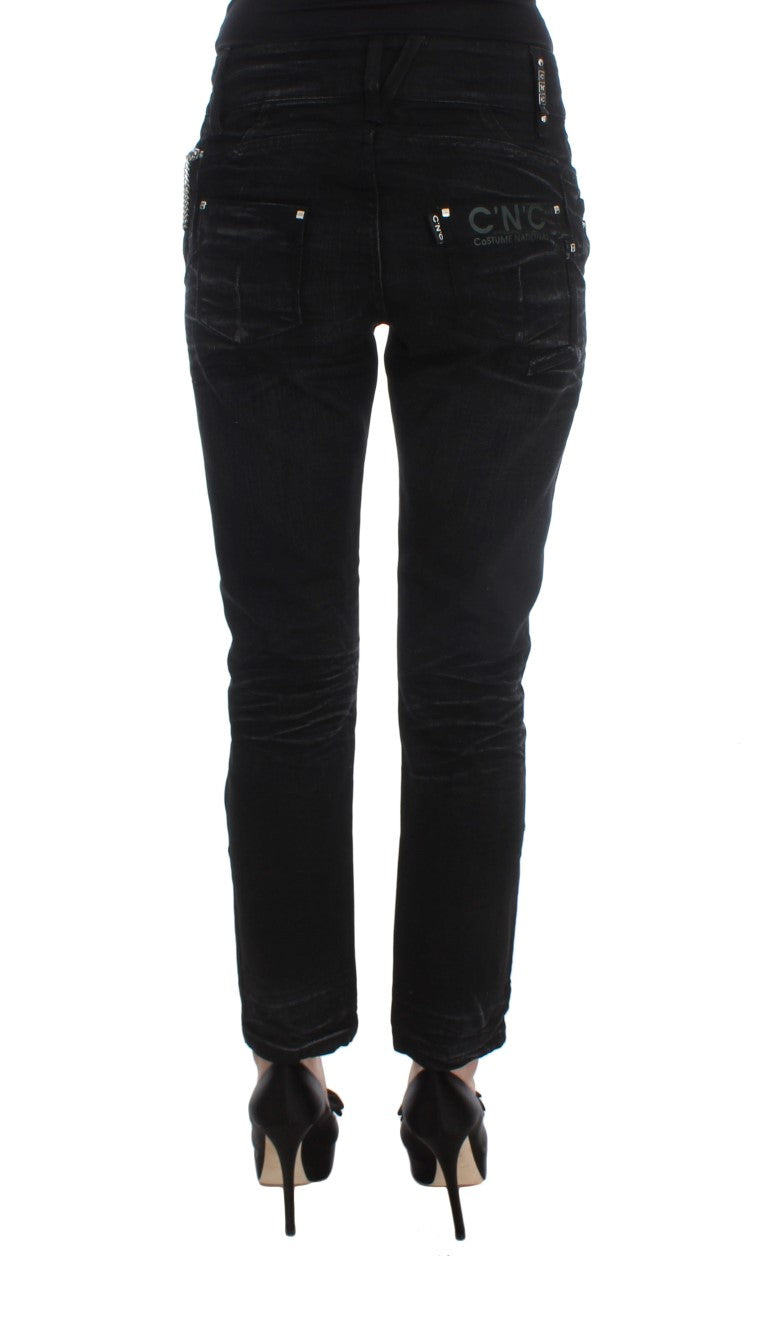 Κοστούμι National Elegant Black Slouchy Fit Jeans για Trendsetters