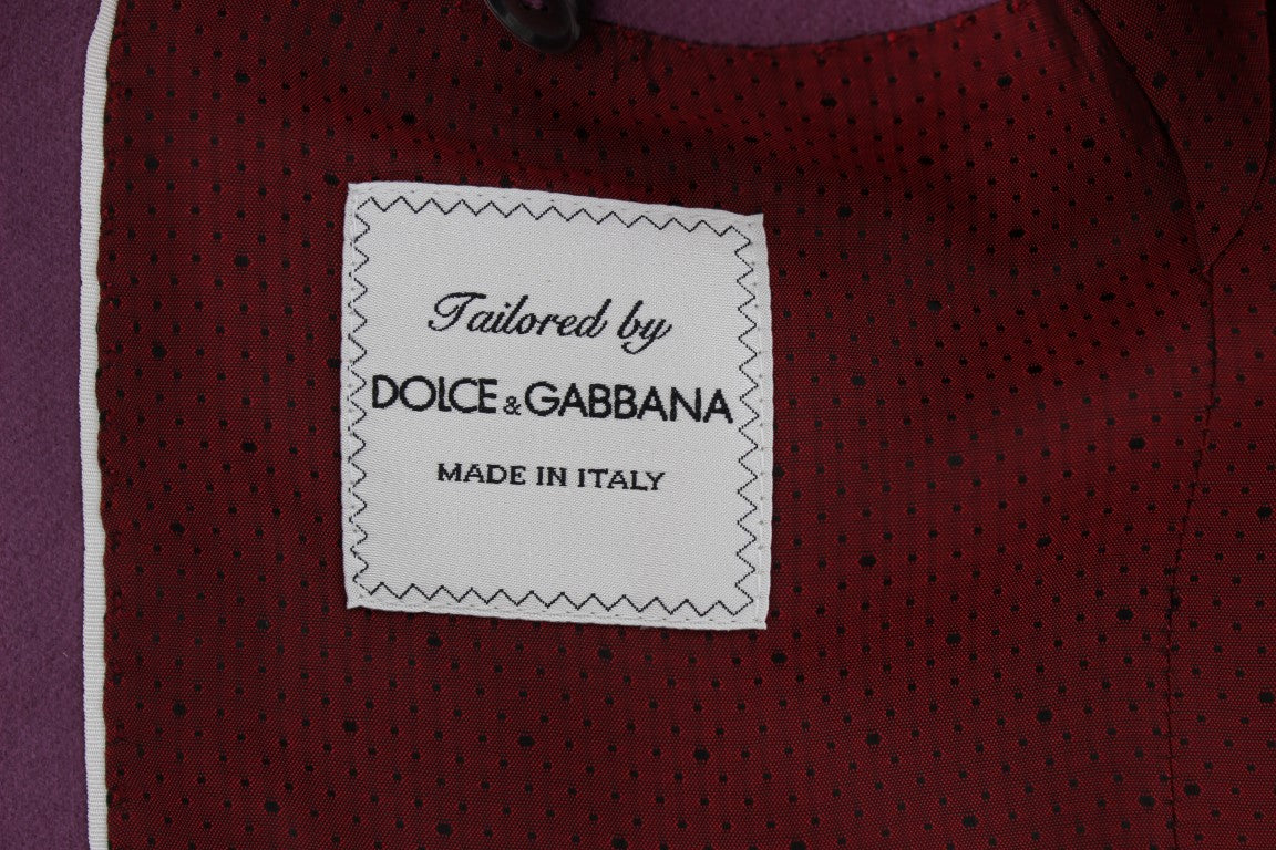 Dolce &amp; Gabbana Elegant Purple Cashmere-Silk Blend Blazer