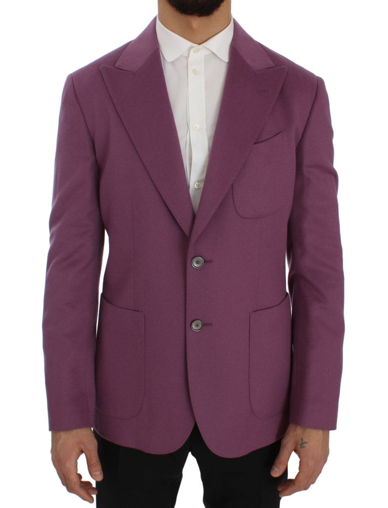 Dolce &amp; Gabbana Elegant Purple Cashmere-Silk Blend Blazer