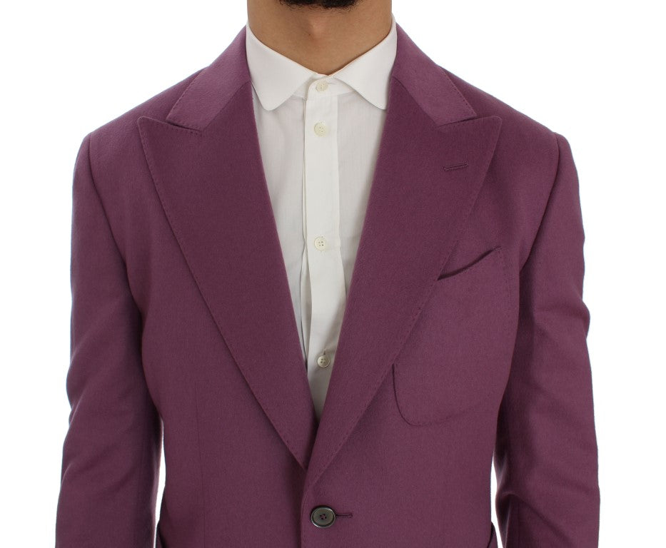 Dolce &amp; Gabbana Elegant Purple Cashmere-Silk Blend Blazer