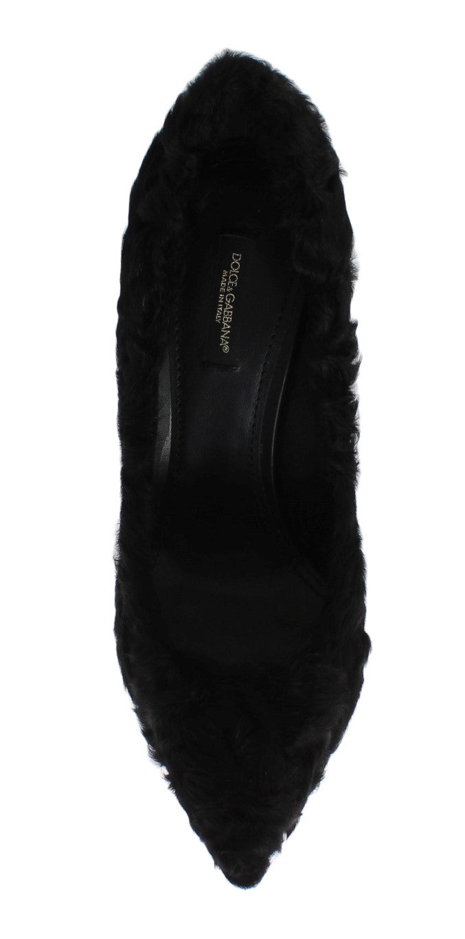 Κομψές αντλίες Dolce &amp; Gabbana σε Luxe Fur Leather Xiangao