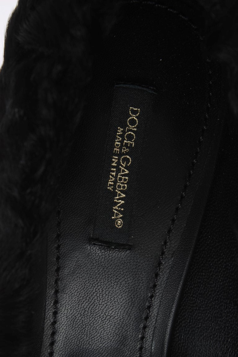 Κομψές αντλίες Dolce &amp; Gabbana σε Luxe Fur Leather Xiangao