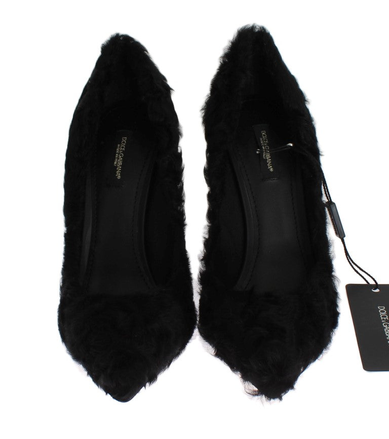 Κομψές αντλίες Dolce &amp; Gabbana σε Luxe Fur Leather Xiangao