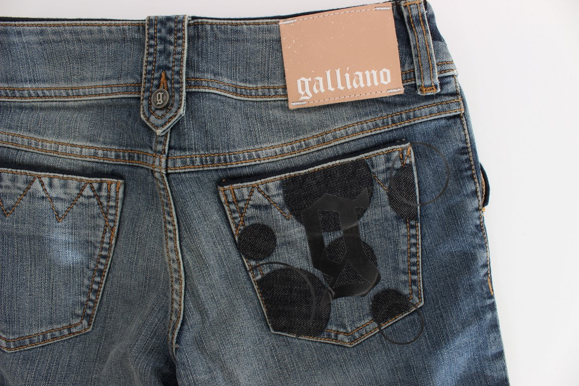 John Galliano Chic Slim Fit Bootcut Jeans σε Blue Wash