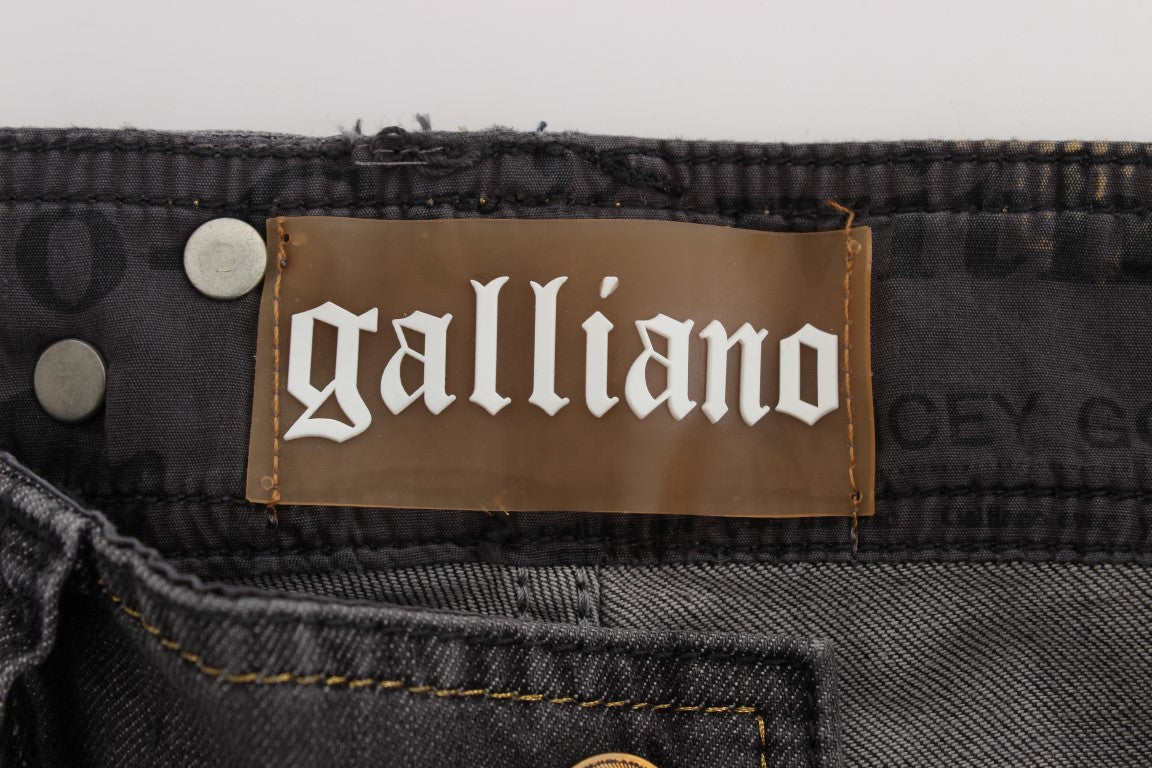 John Galliano Elegant Slim Fit Grey Wash Jeans