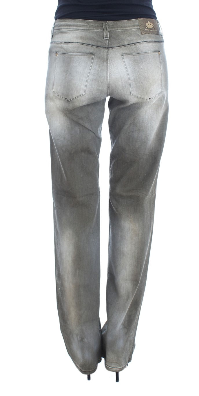 Ermanno Scervino Chic Grey Wash Boyfriend Jeans