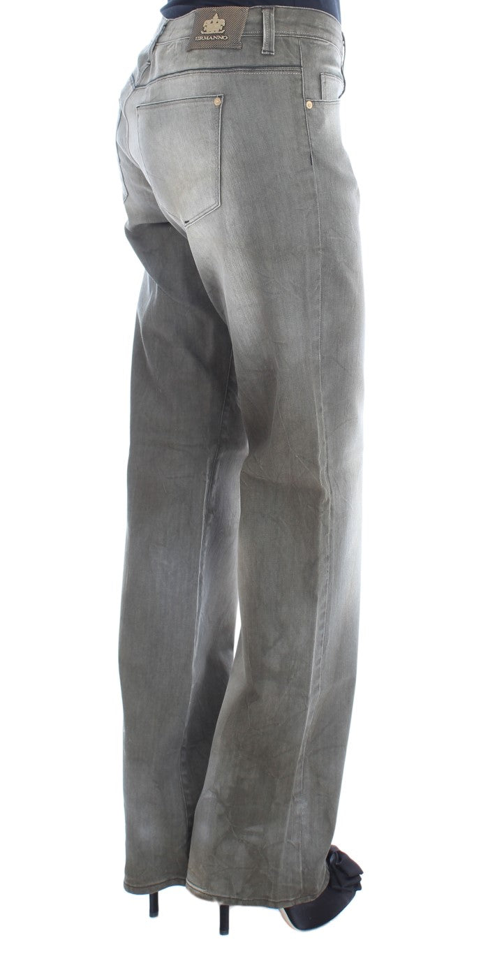 Ermanno Scervino Chic Grey Wash Boyfriend Jeans