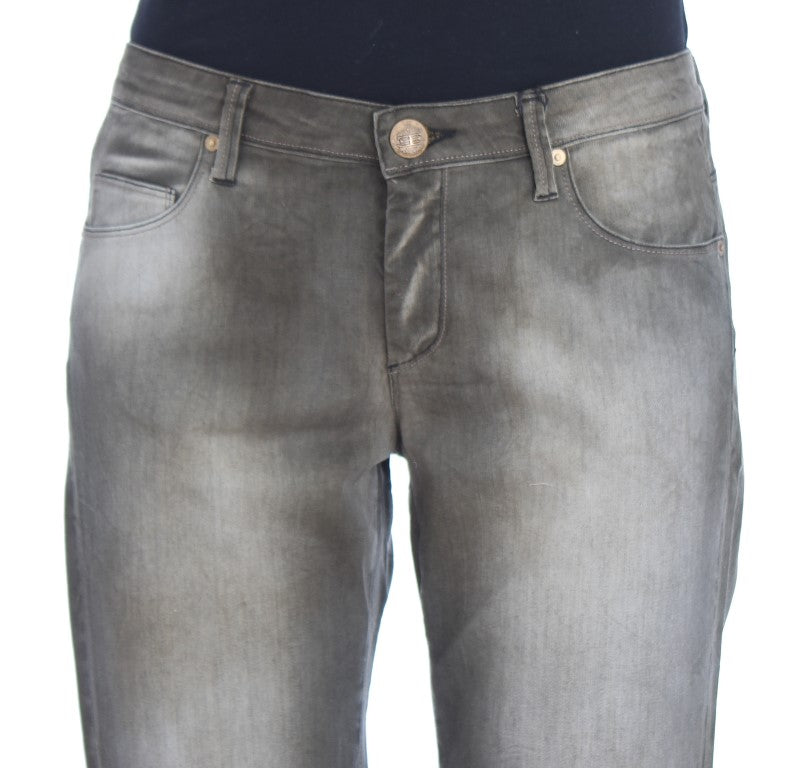 Ermanno Scervino Chic Grey Wash Boyfriend Jeans