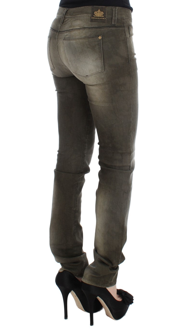 Ermanno Scervino Chic Grey Slim Fit Italian Denim