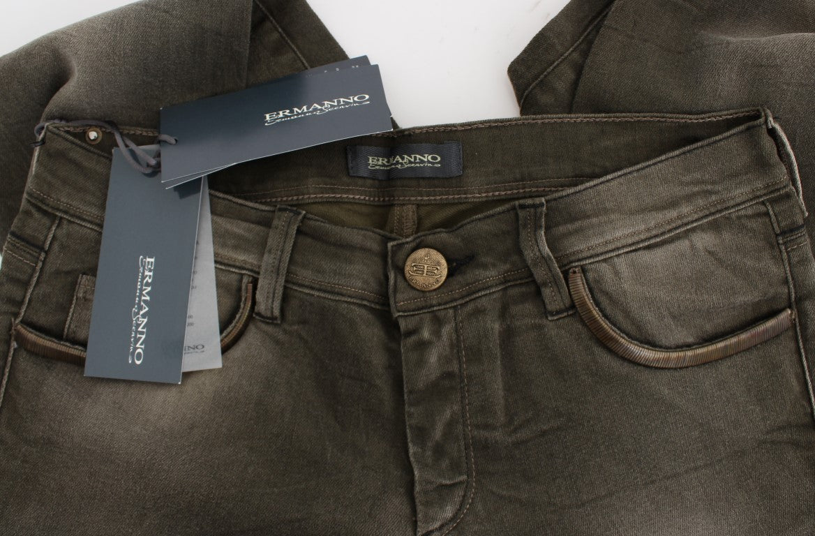 Ermanno Scervino Chic Grey Slim Fit Italian Denim