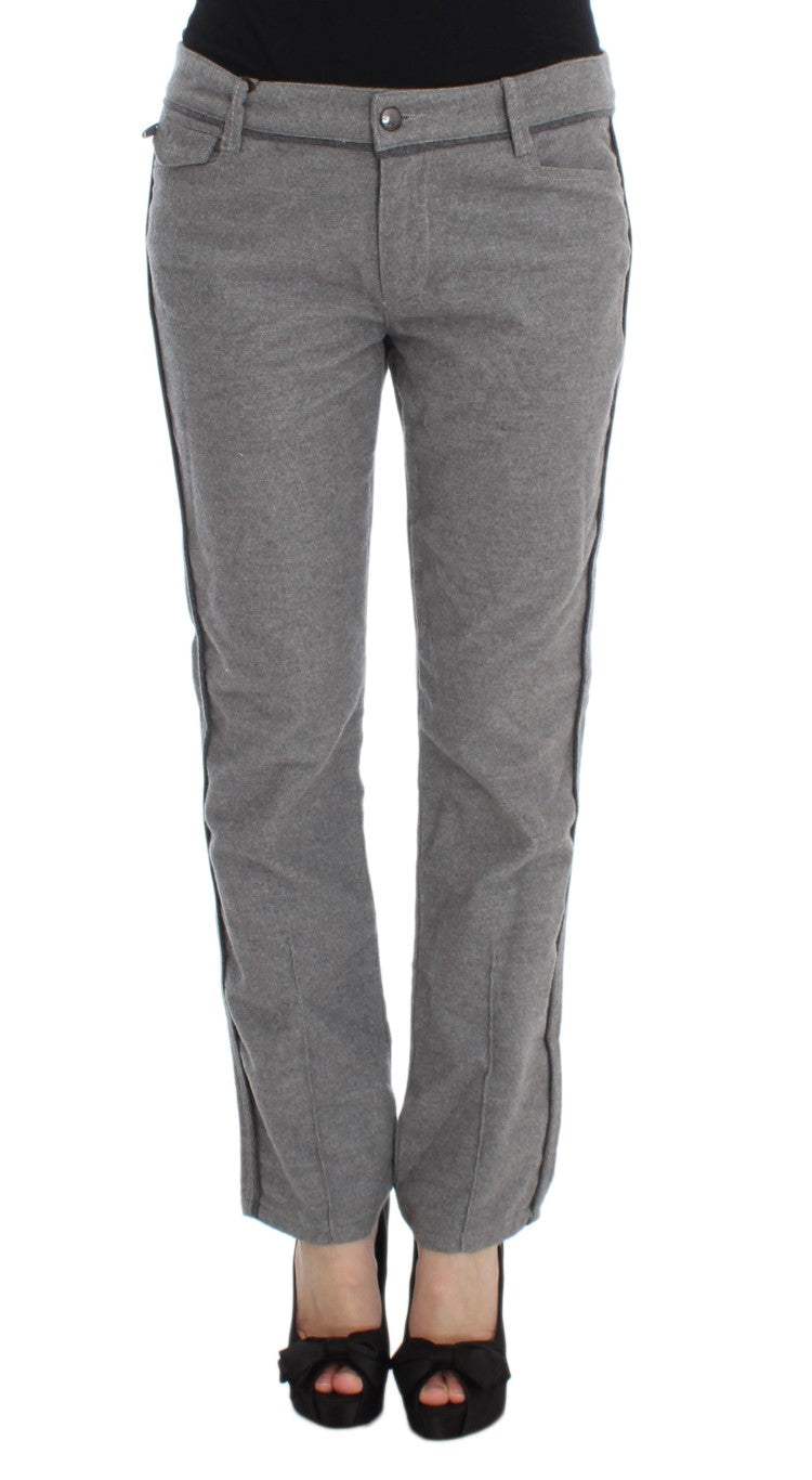 Βαμβακερό παντελόνι Ermanno Scervino Chic Grey Casual