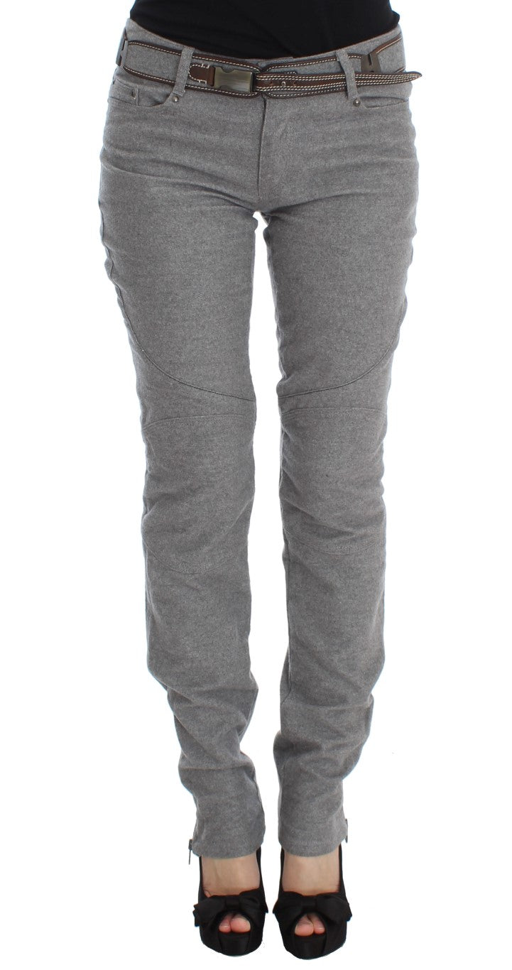 Βαμβακερό παντελόνι Ermanno Scervino Chic Grey Casual