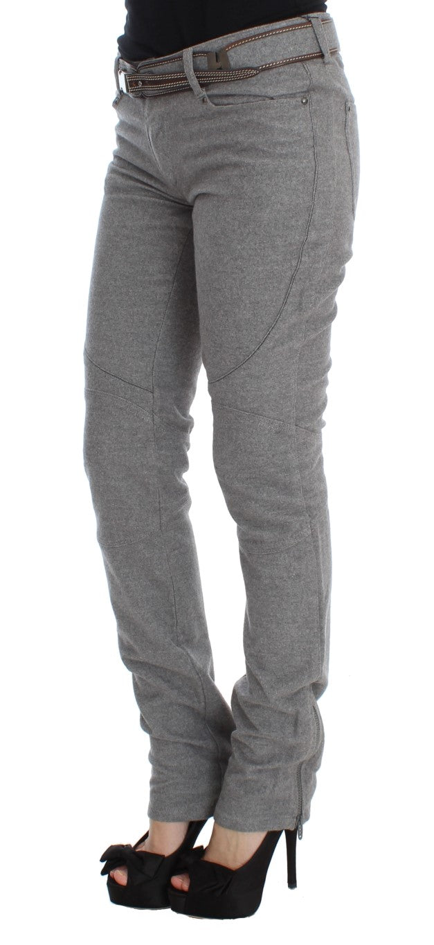 Βαμβακερό παντελόνι Ermanno Scervino Chic Grey Casual