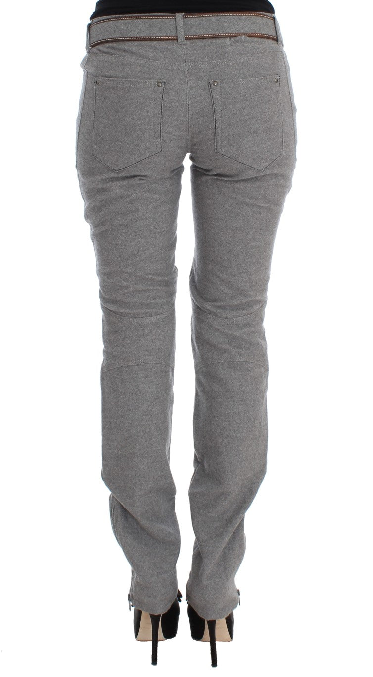 Βαμβακερό παντελόνι Ermanno Scervino Chic Grey Casual