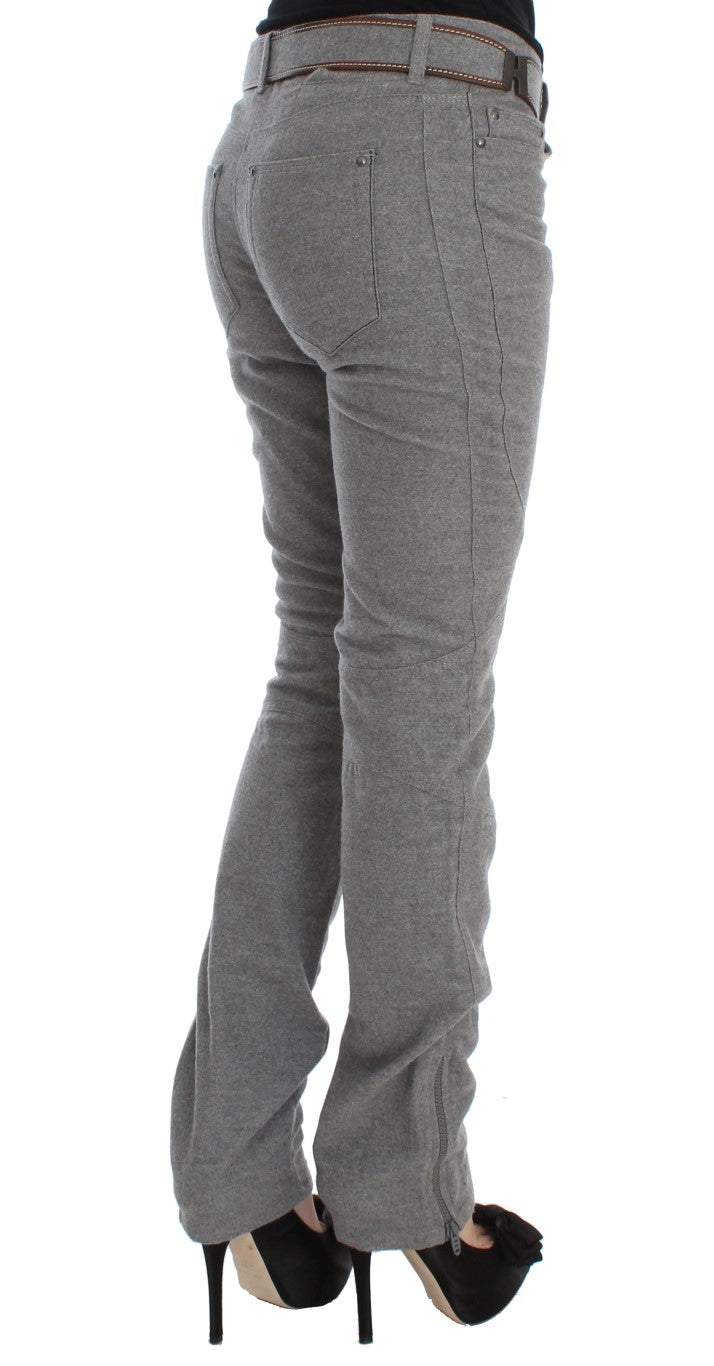 Βαμβακερό παντελόνι Ermanno Scervino Chic Grey Casual