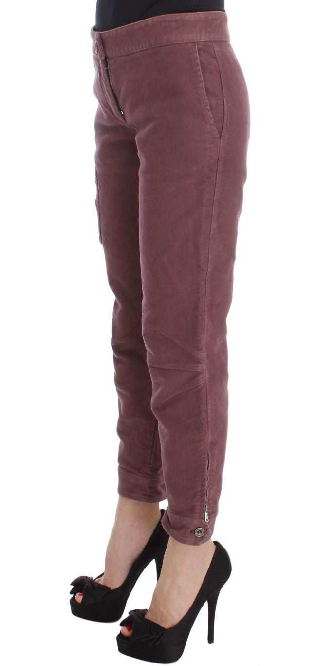 Παντελόνι Cargo Cropped Ermanno Scervino Chic Bordeaux Capri