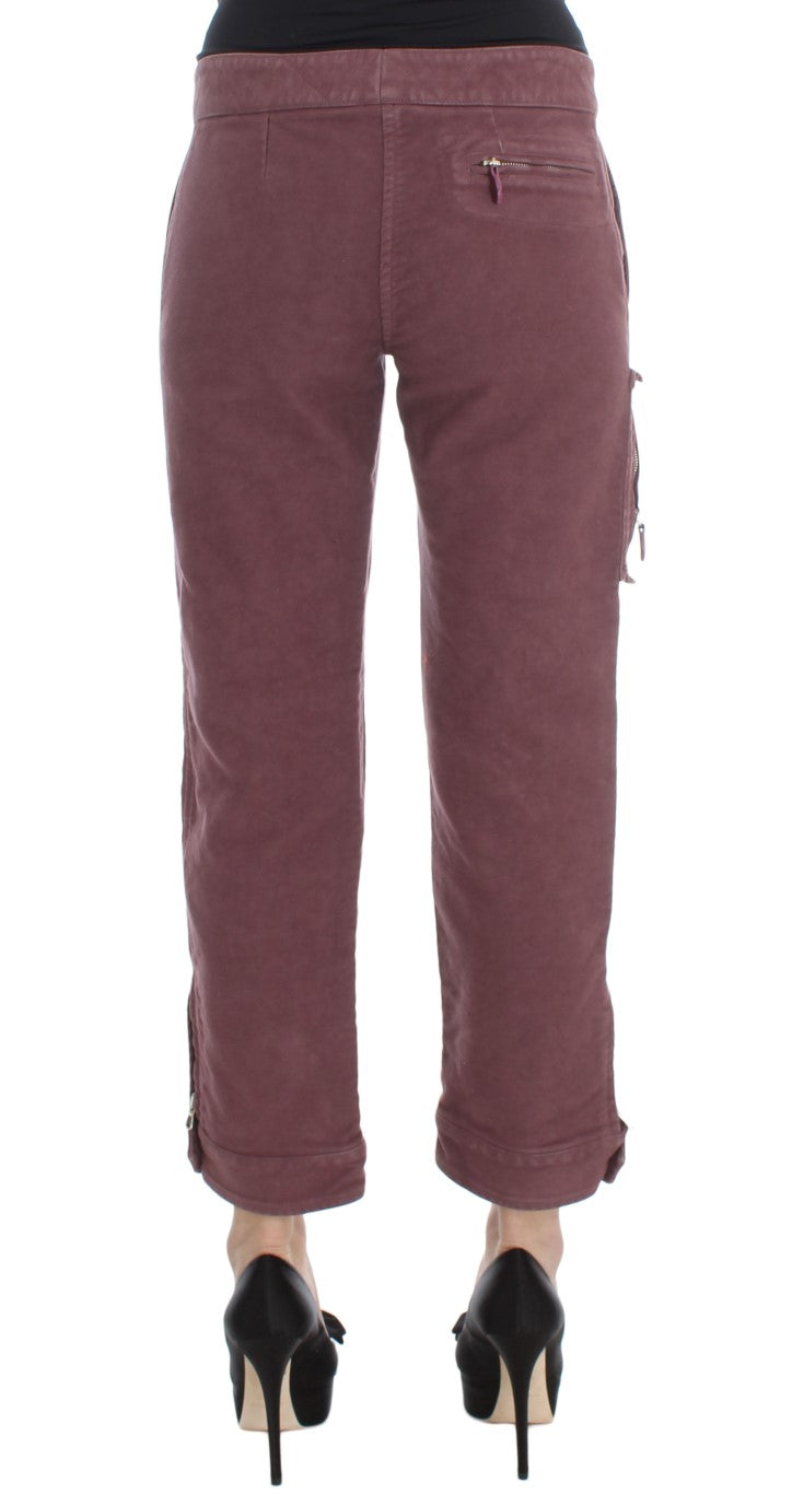 Παντελόνι Cargo Cropped Ermanno Scervino Chic Bordeaux Capri