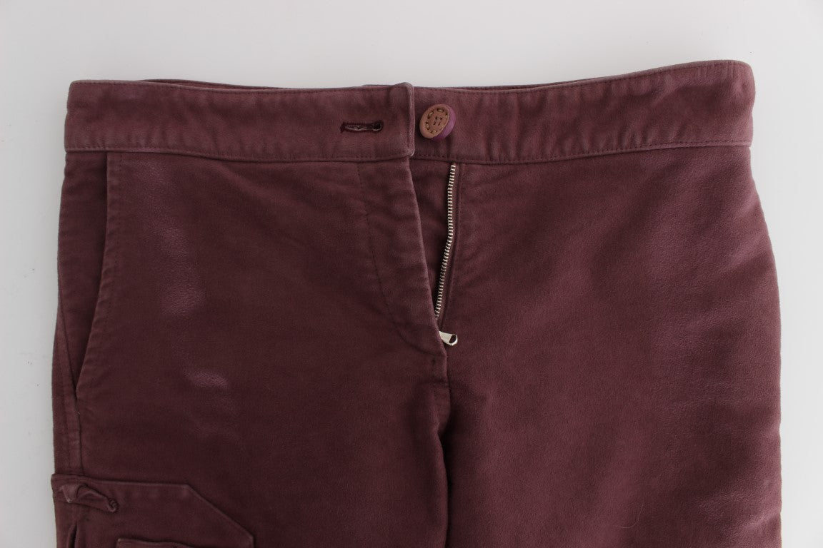 Παντελόνι Cargo Cropped Ermanno Scervino Chic Bordeaux Capri