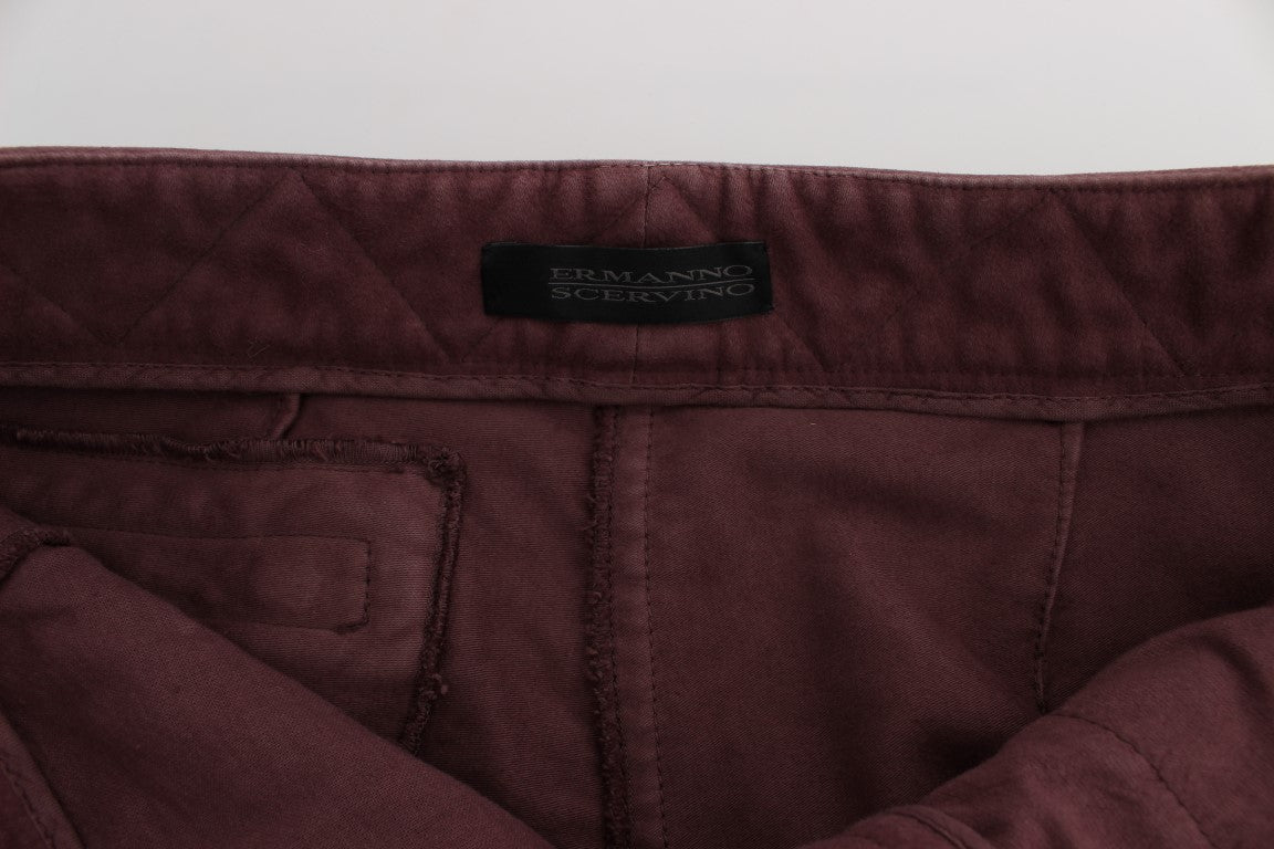 Παντελόνι Cargo Cropped Ermanno Scervino Chic Bordeaux Capri