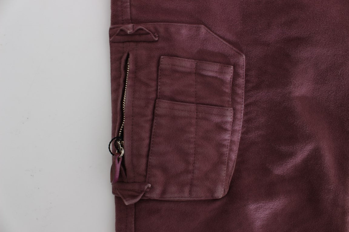 Παντελόνι Cargo Cropped Ermanno Scervino Chic Bordeaux Capri