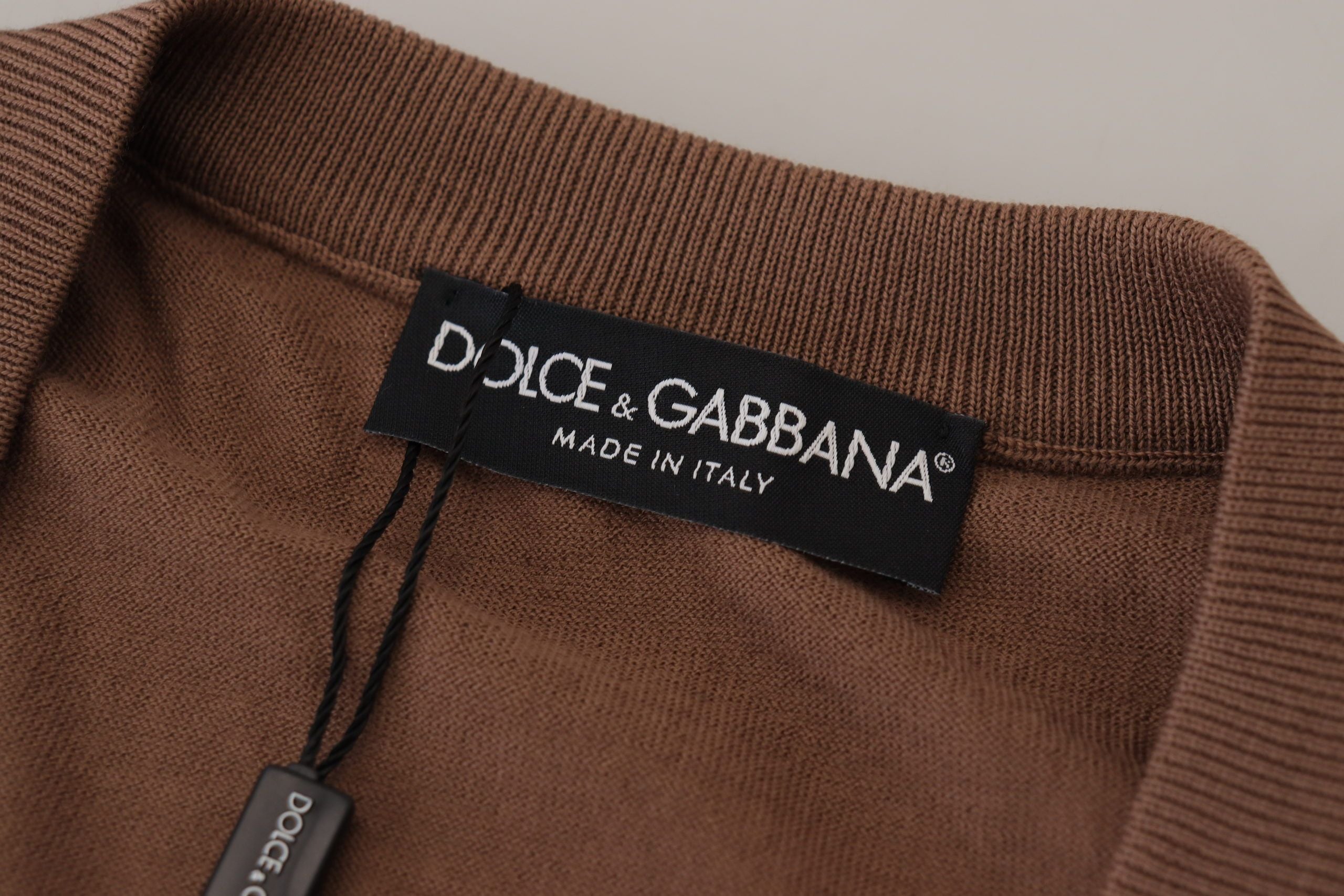 Dolce & Gabbana Elegant Virgin Wool V-Neck Pullover Sweater