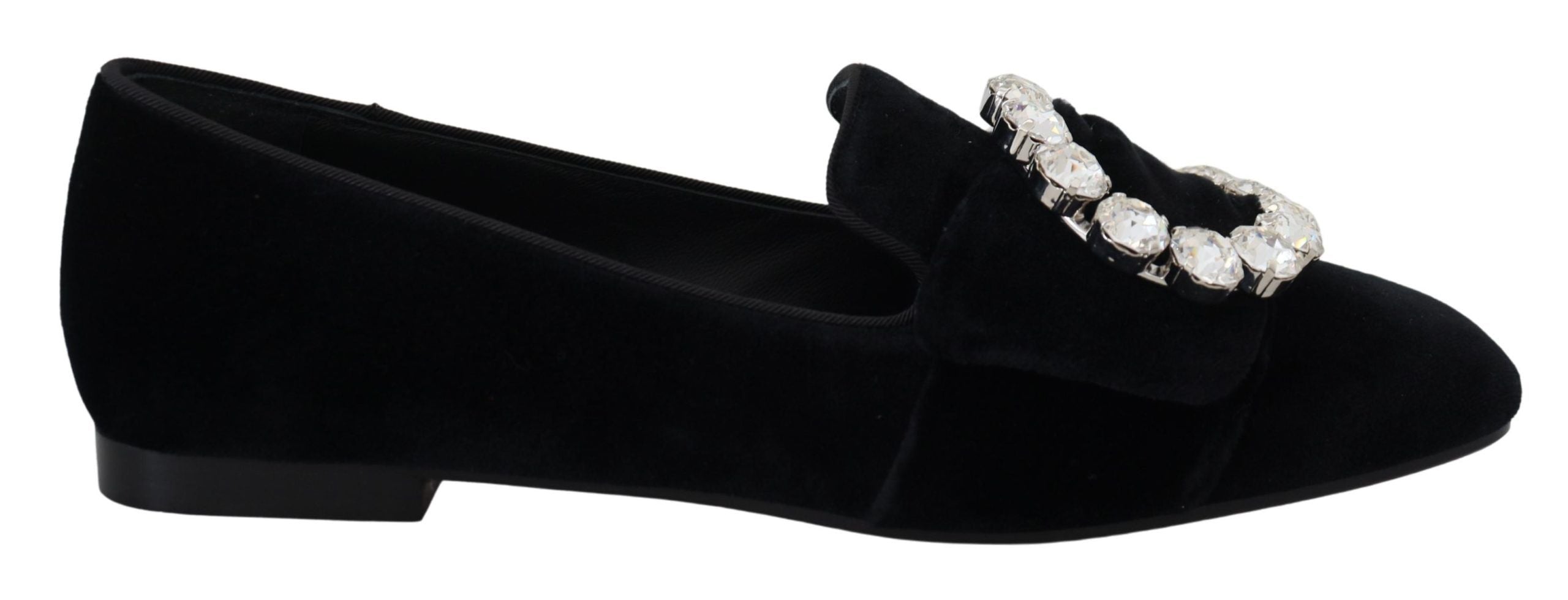 Loafers Dolce &amp; Gabbana Chic Velvet με κρύσταλλο