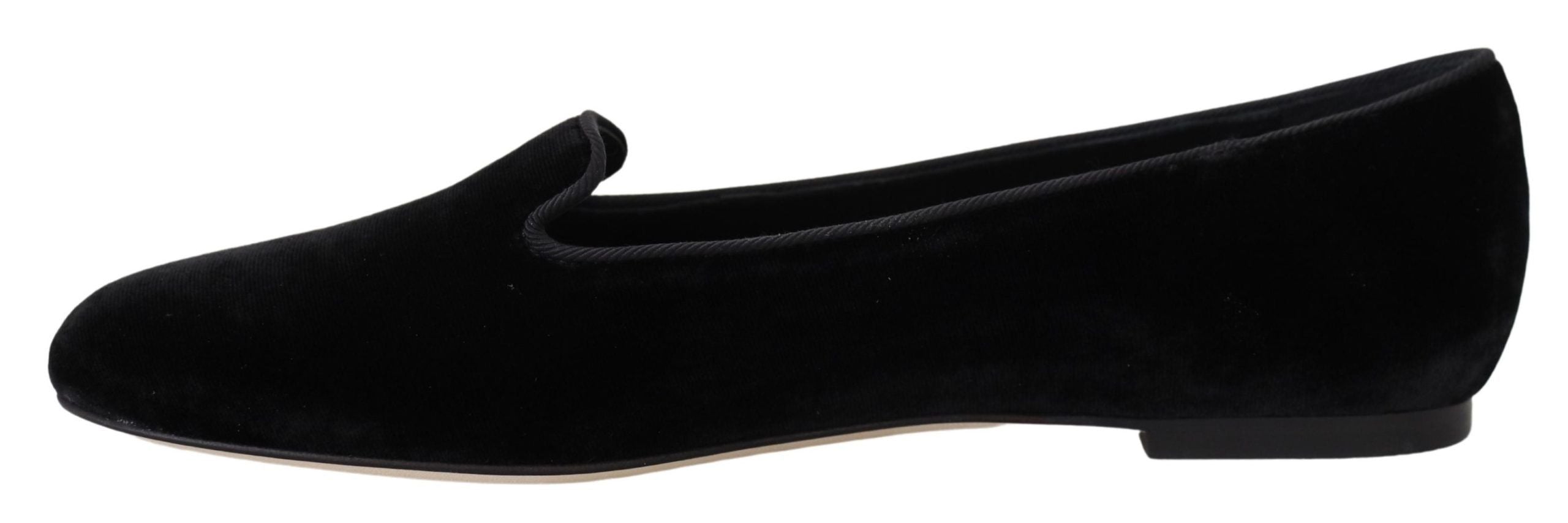 Dolce &amp; Gabbana Κομψά μαύρα Loafers Silk-Blend