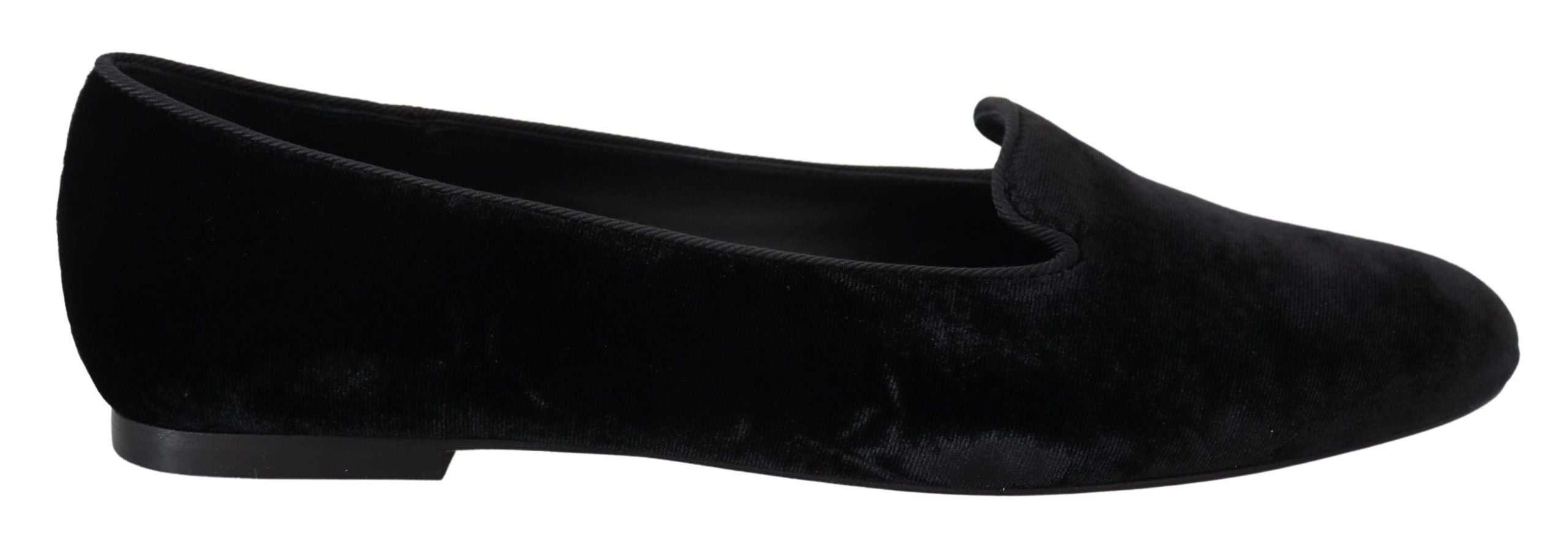 Dolce &amp; Gabbana Κομψά μαύρα Loafers Silk-Blend