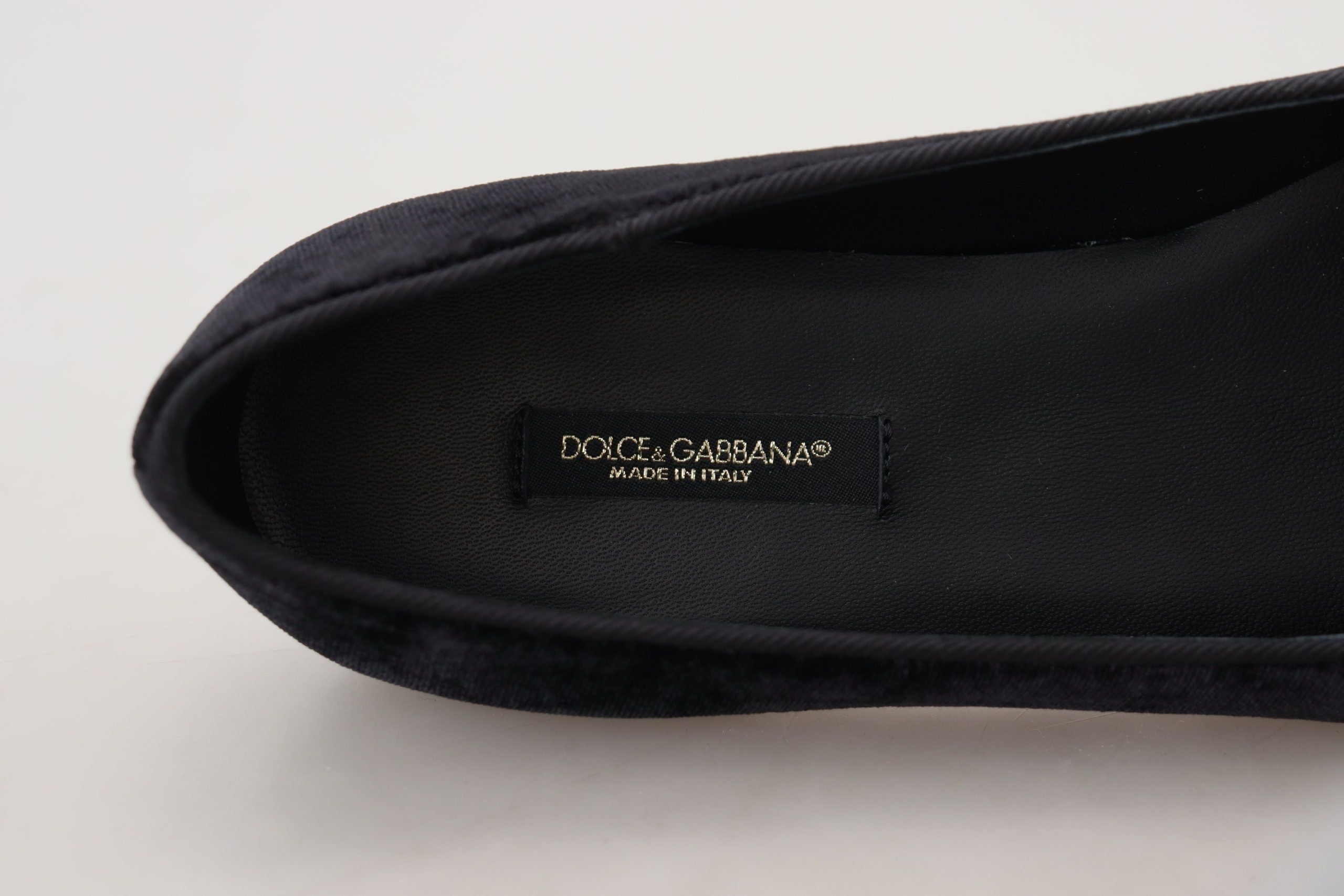 Dolce &amp; Gabbana Κομψά μαύρα Loafers Silk-Blend