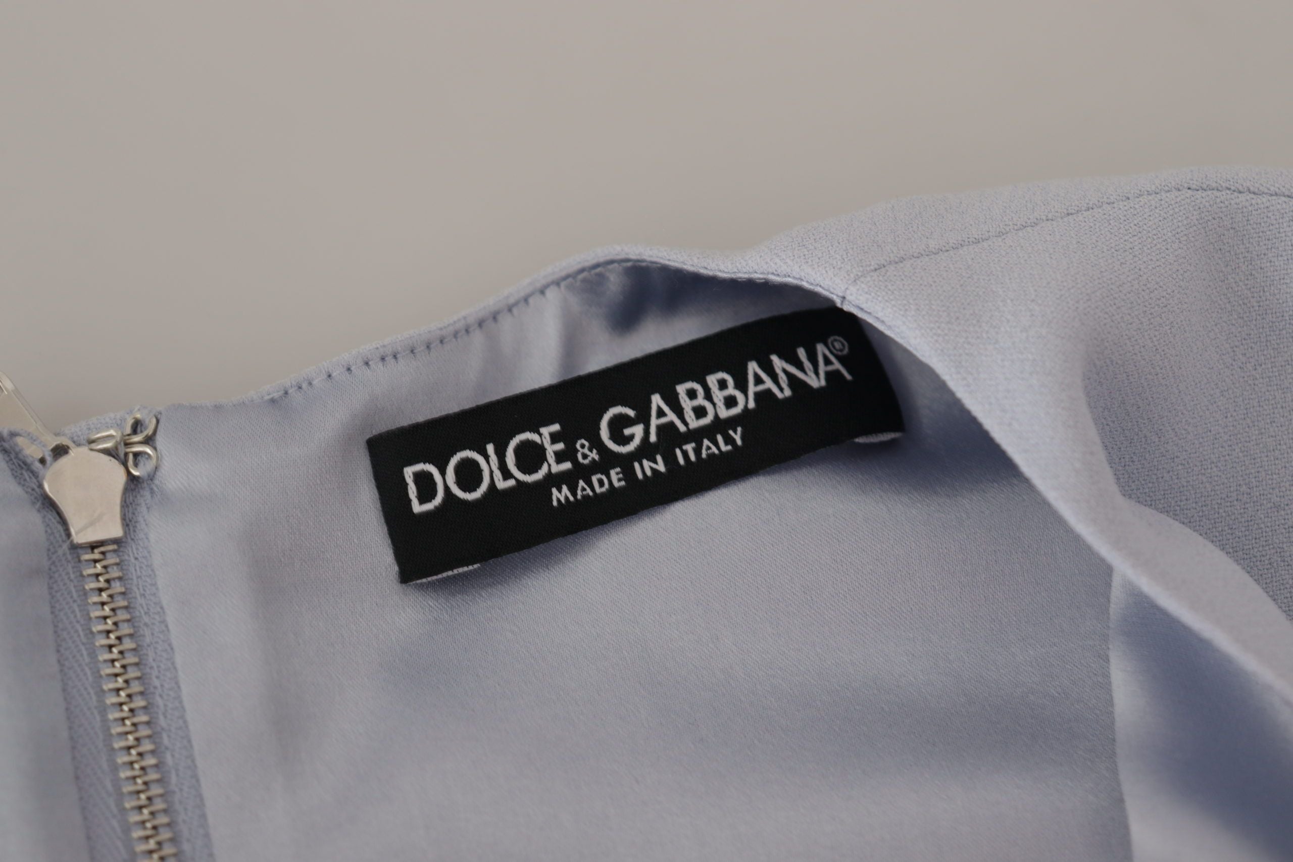 Κομψό φόρεμα Dolce &amp; Gabbana σε γαλάζιο σε γραμμή Α