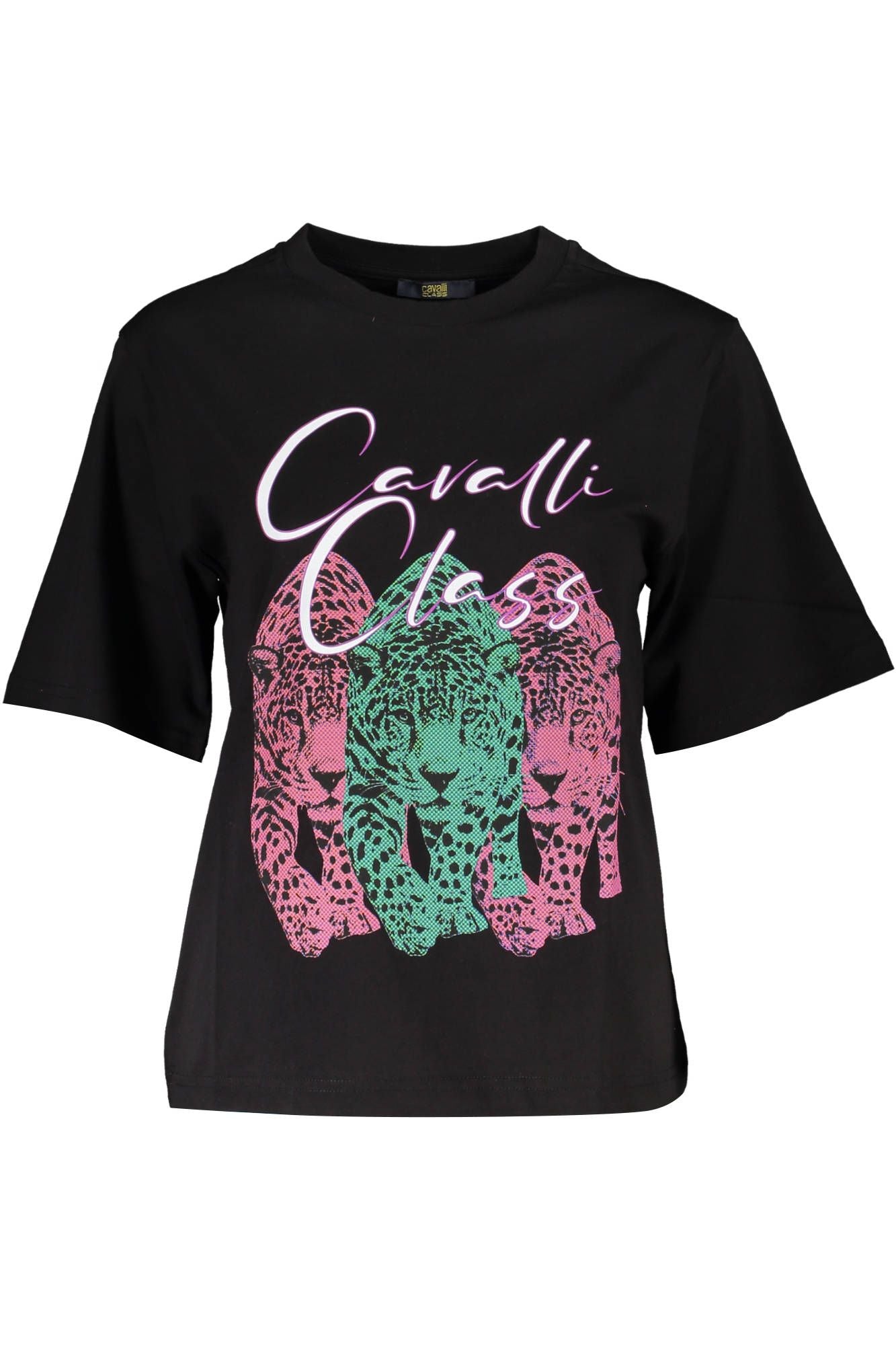 Cavalli Class Chic Slim Fit Tee με εμβληματική στάμπα