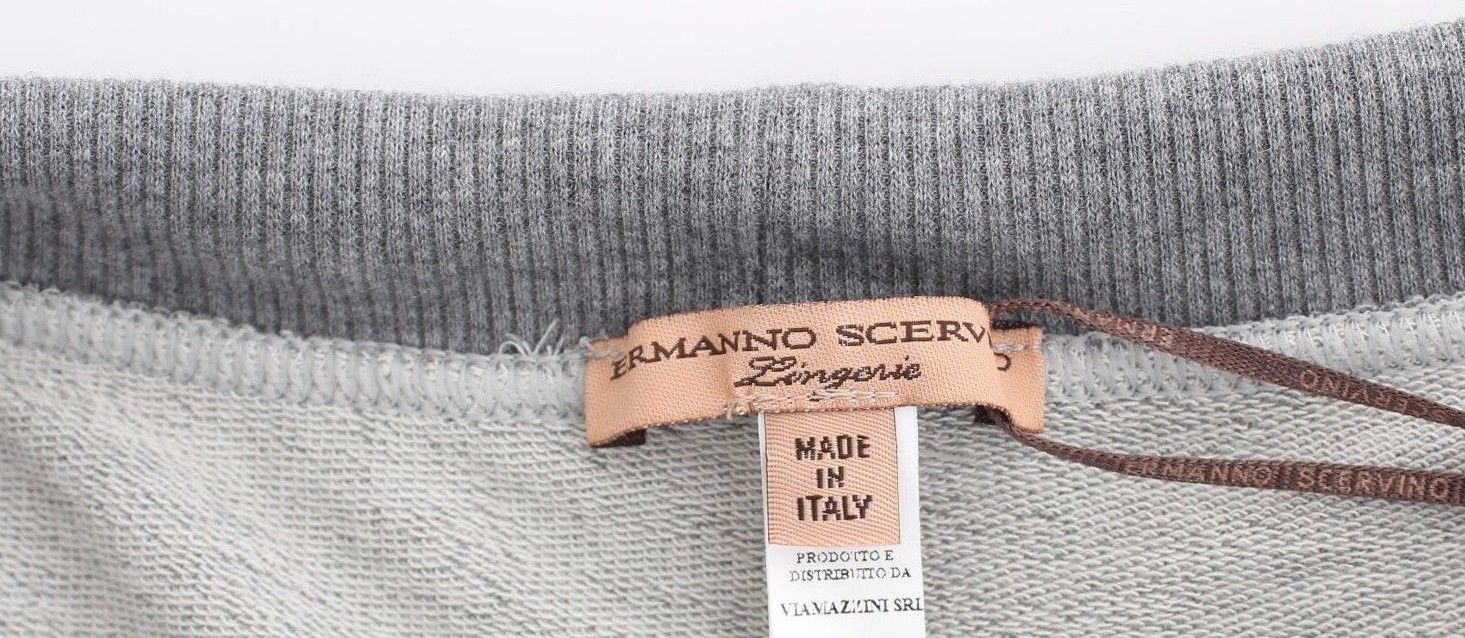 Μίνι σορτς Ermanno Scervino Chic γκρι με δαντέλα