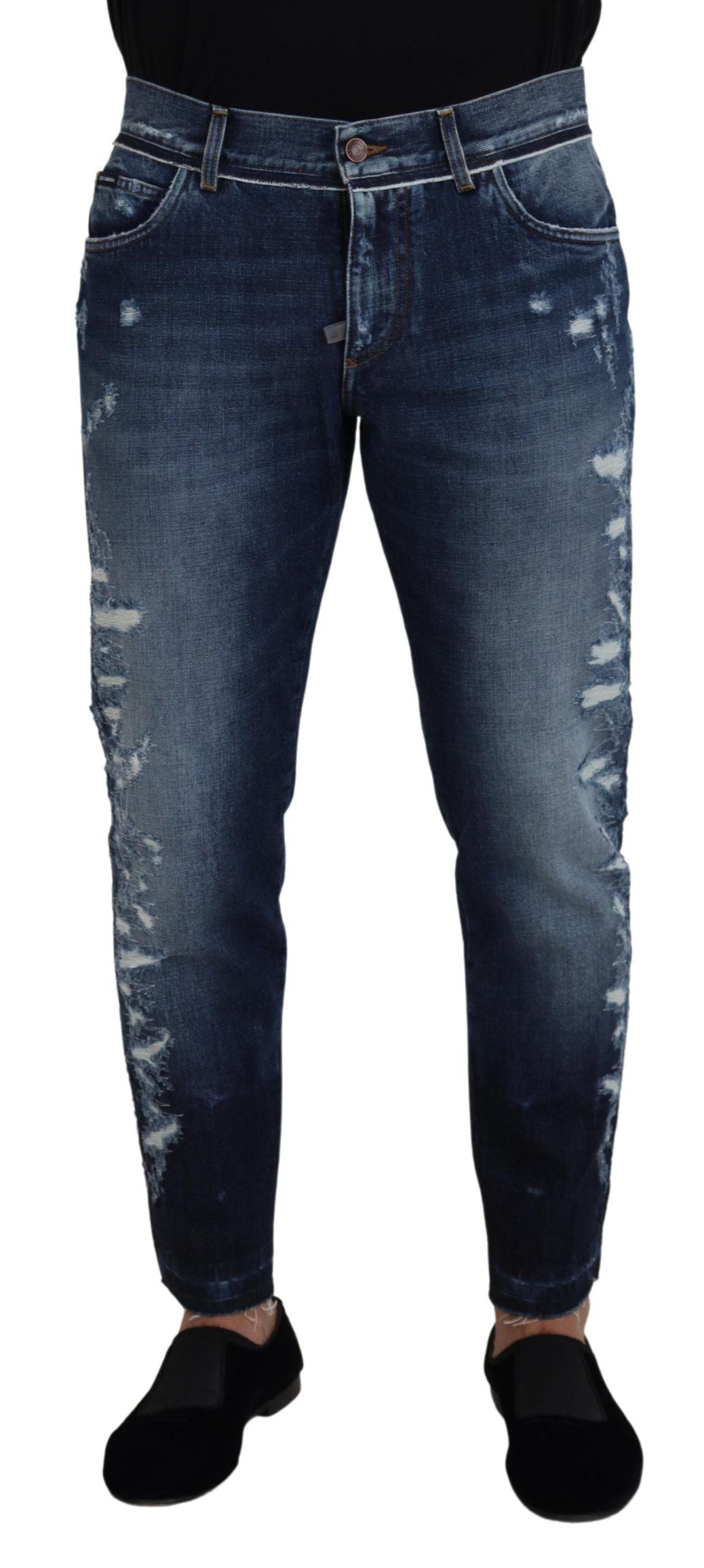 Τζιν Dolce &amp; Gabbana Elegant Blue Wash Regular Fit