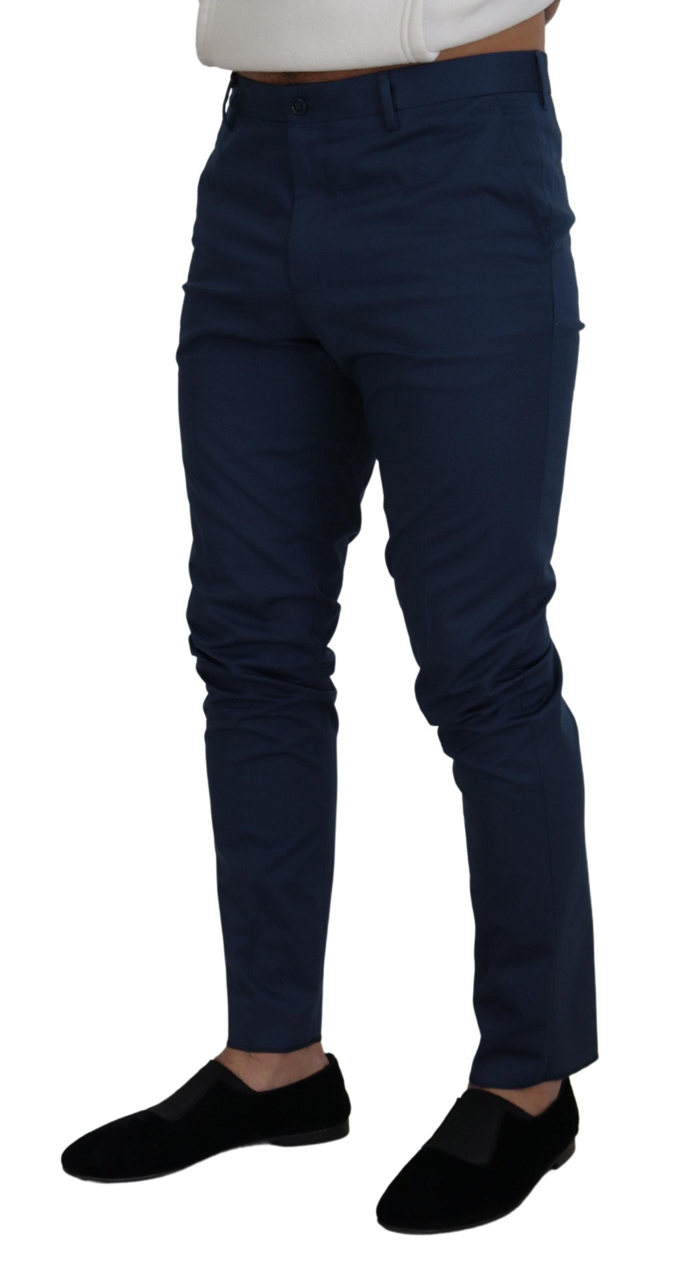 Dolce &amp; Gabbana Elegant Slim Fit Chinos σε μπλε χρώμα