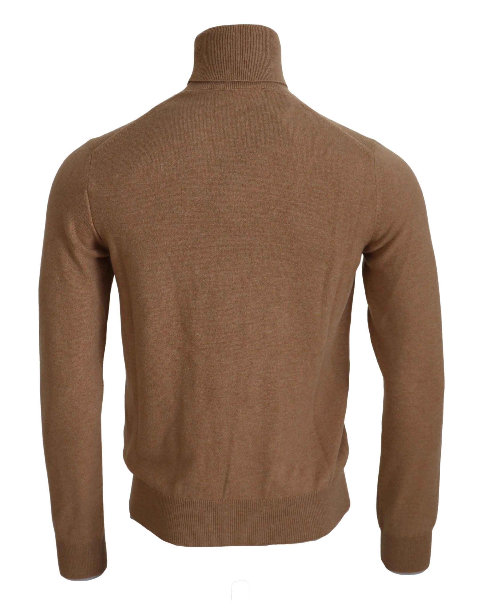 Πουλόβερ Dolce &amp; Gabbana Beige Cashmere Turtleneck πουλόβερ