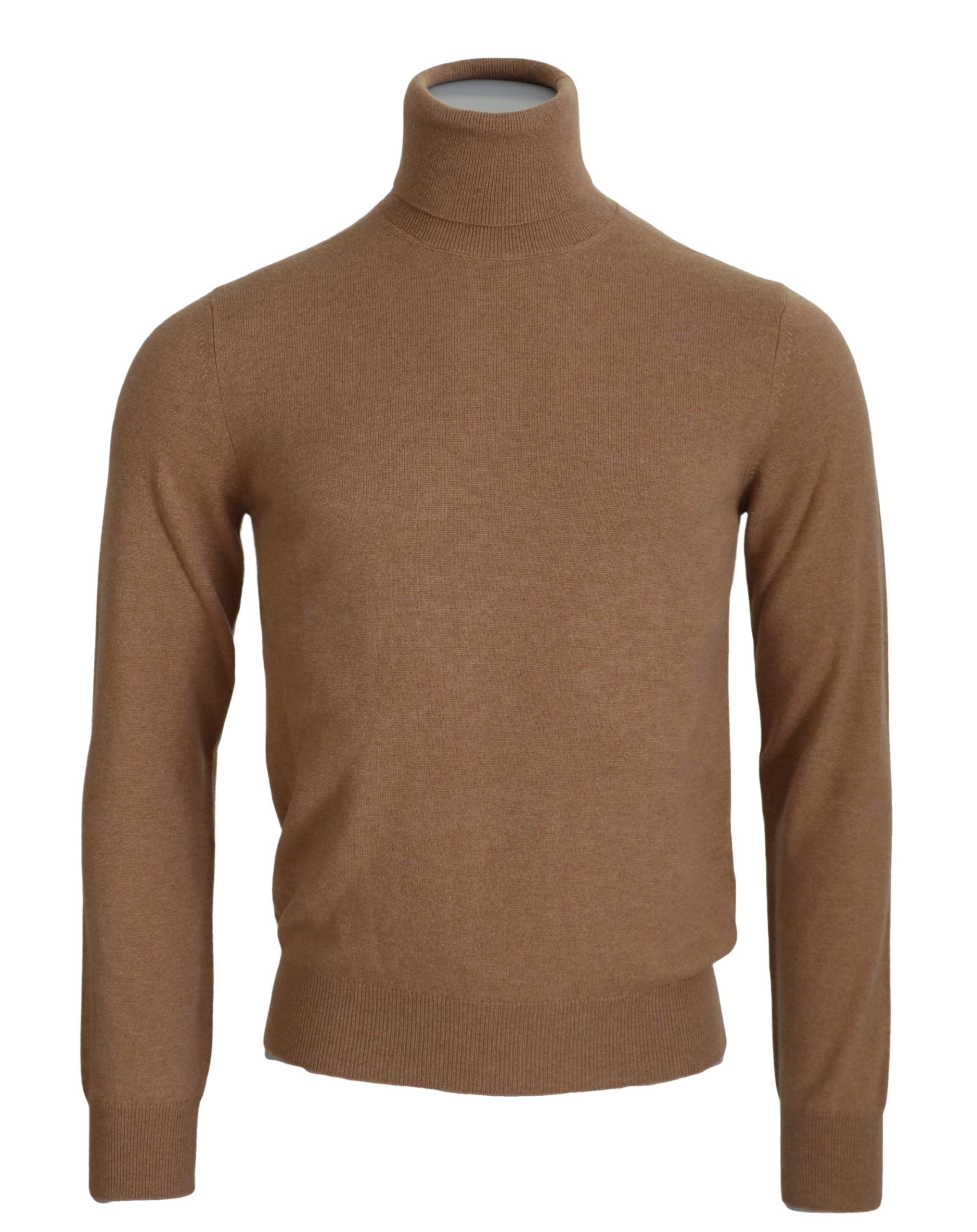 Πουλόβερ Dolce &amp; Gabbana Beige Cashmere Turtleneck πουλόβερ