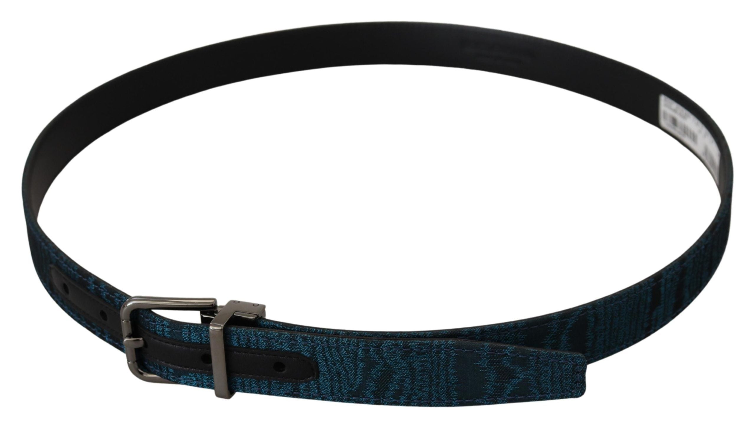 Dolce & Gabbana Elegant Blue Jacquard Designer Belt