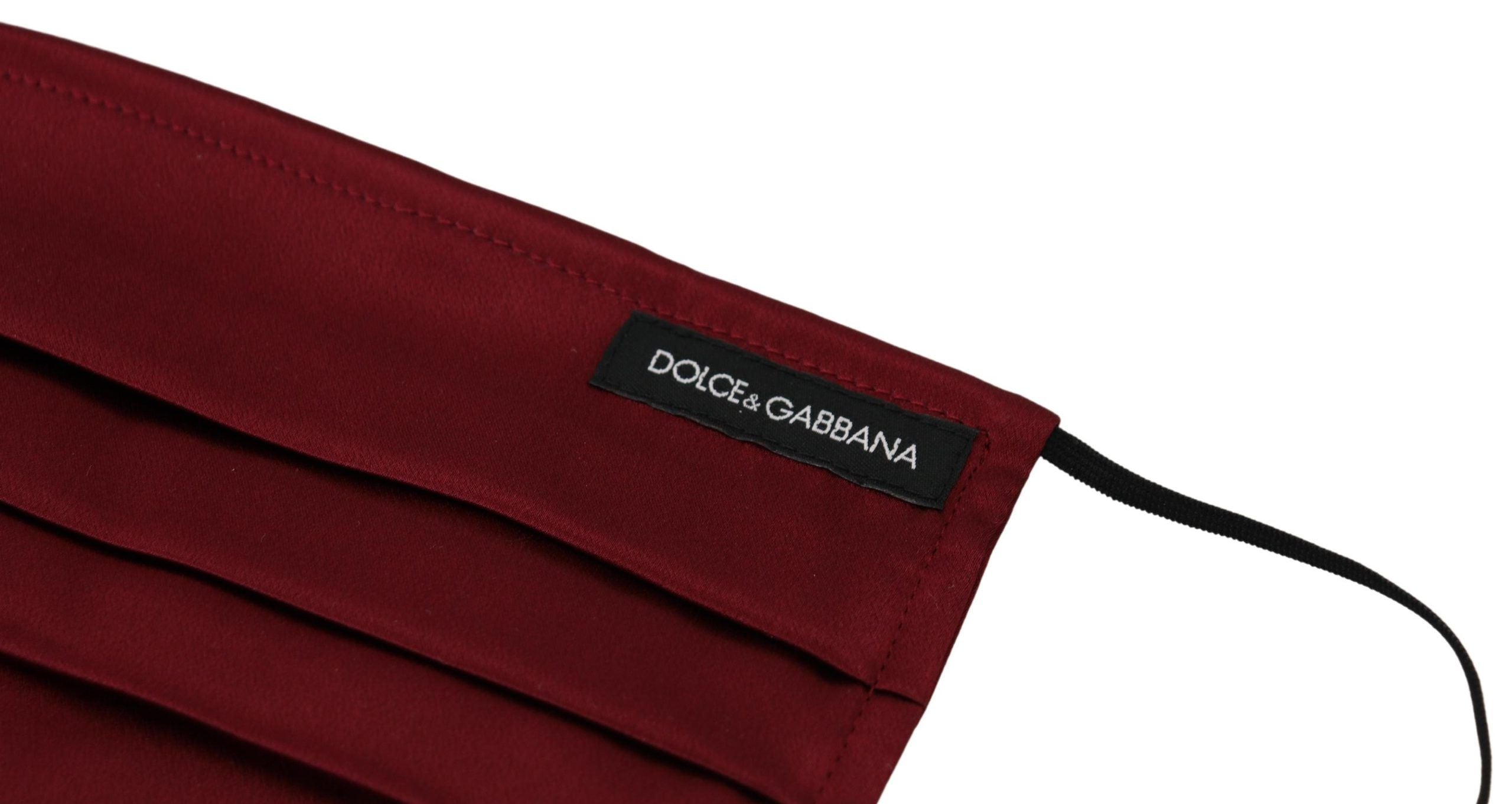 Dolce & Gabbana Ελαφάντα Μεταξωτή Πλισέ Βορντό Μάσκα Προσώπου