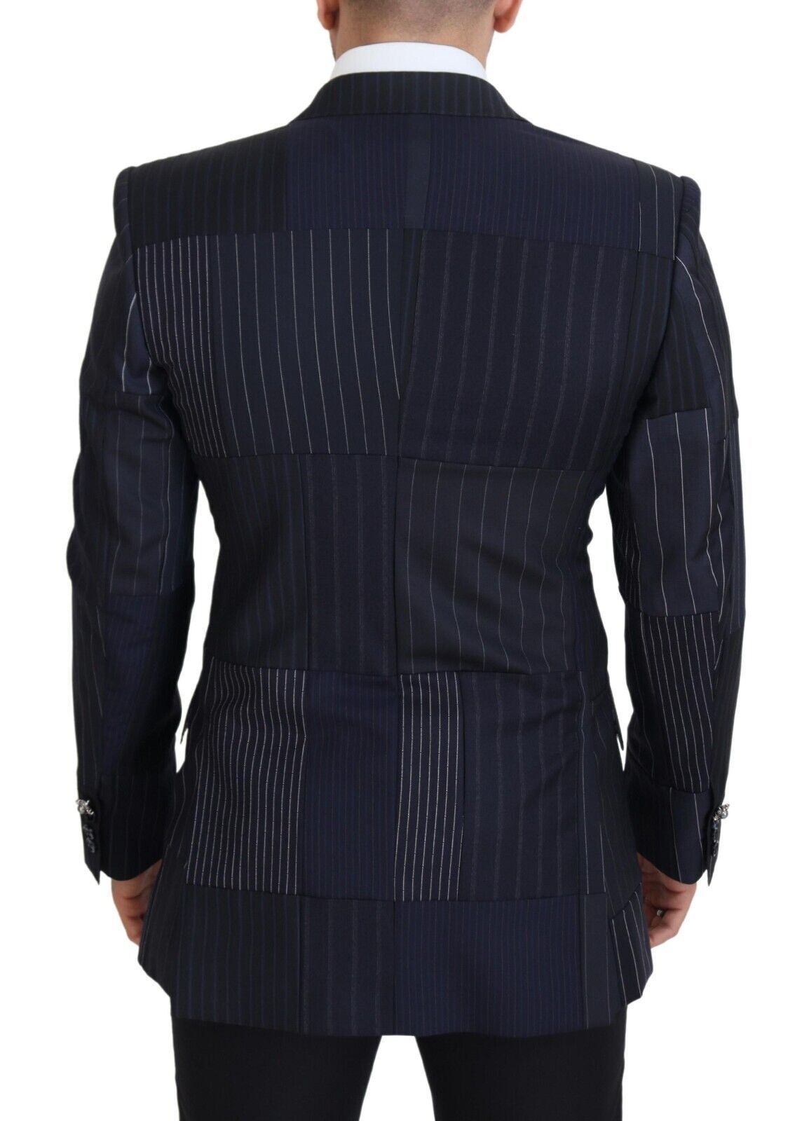 Dolce &amp; Gabbana Elegant Navy Slim-Fit Double Breasted Blazer