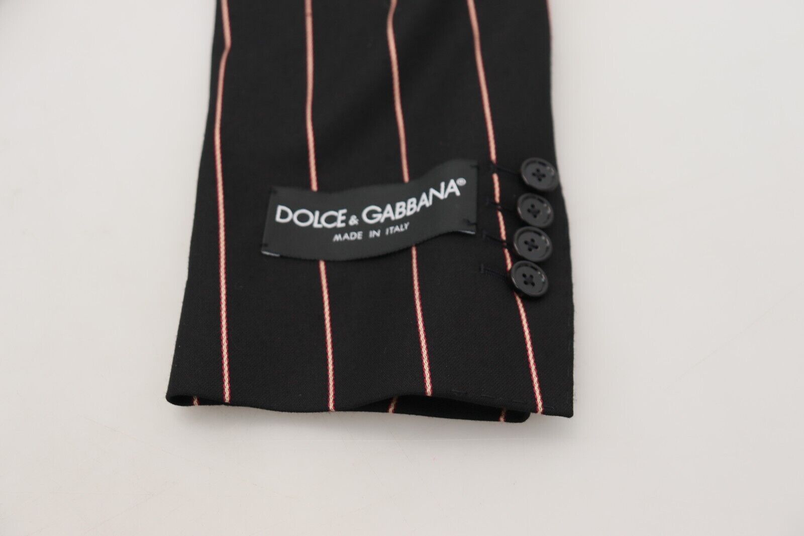 Dolce &amp; Gabbana Elegant Slim Fit Μαύρο σακάκι με διπλό στήθος