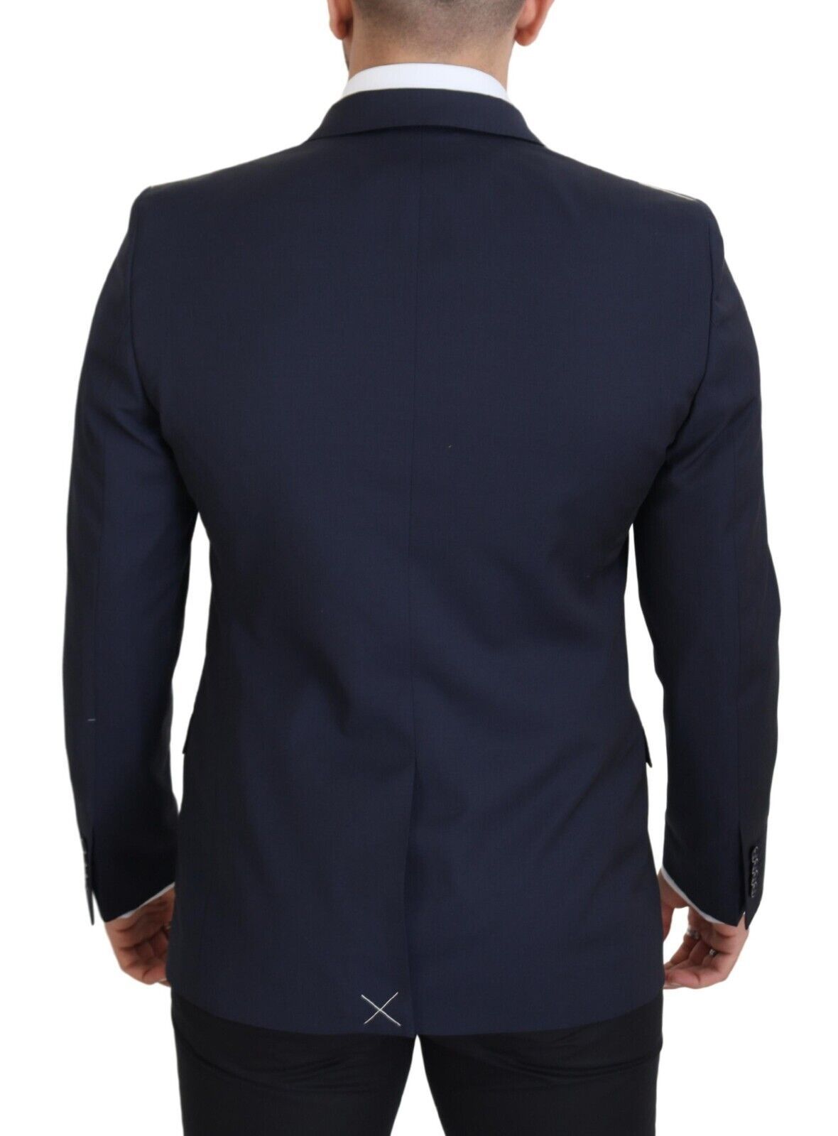 Dolce &amp; Gabbana Κομψό Σκούρο Μπλε Slim Fit Wool Blazer