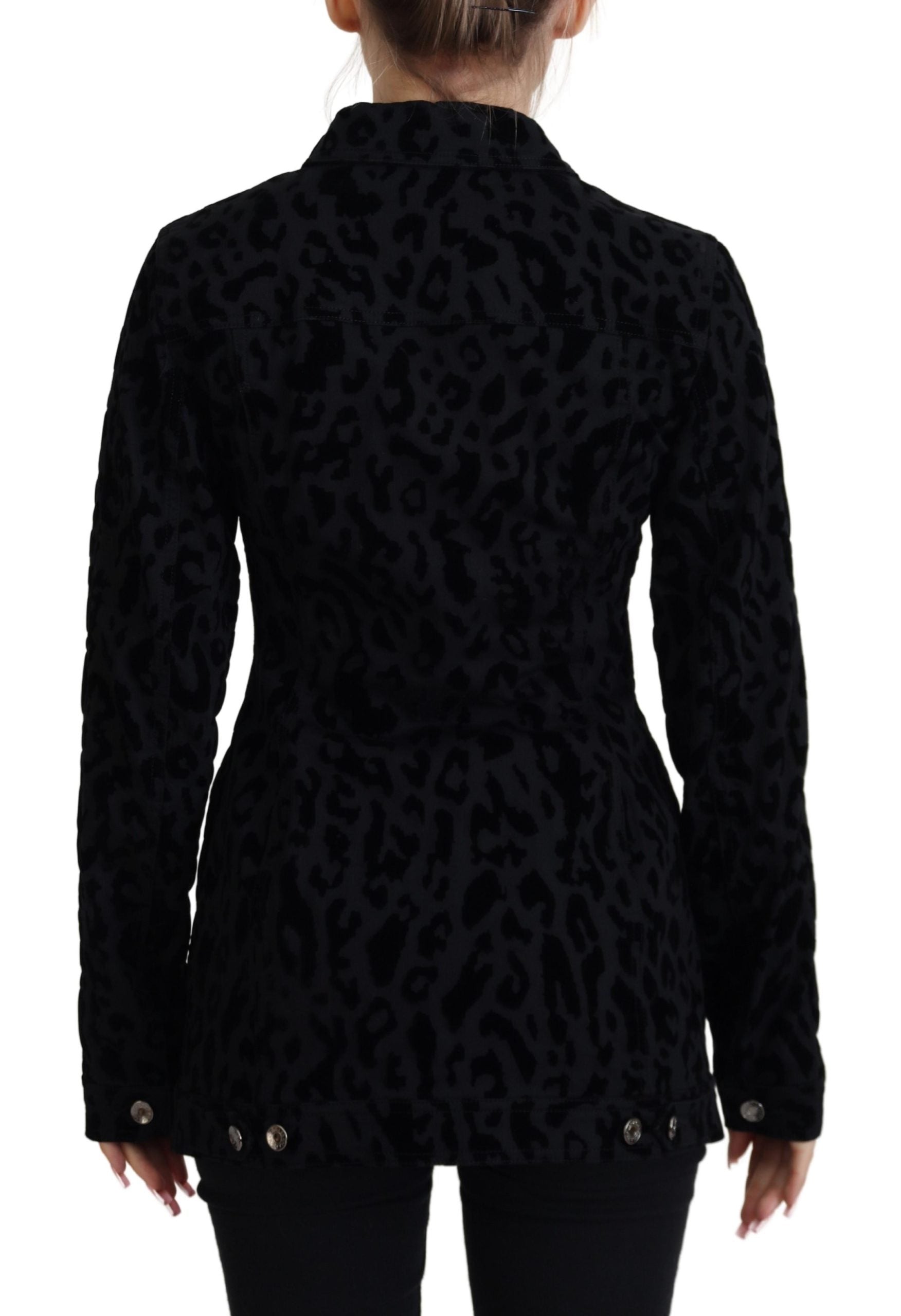 Dolce &amp; Gabbana Chic Leopard τζιν μπουφάν